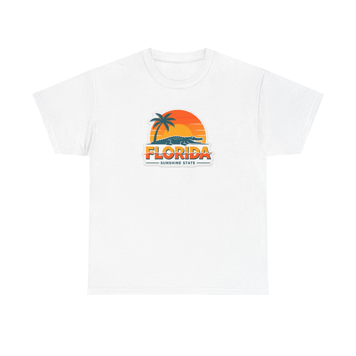 Florida Sunshine State T-Shirt — Retro Palm Sunset Graphic Tee