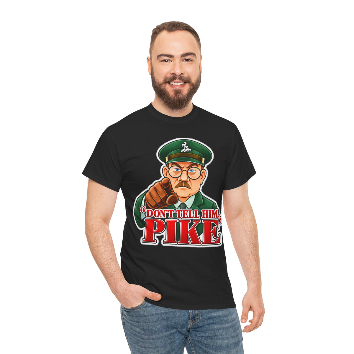Don’t Tell Him Pike T-Shirt — Vintage Military Sergeant Pointing Graphic Tee