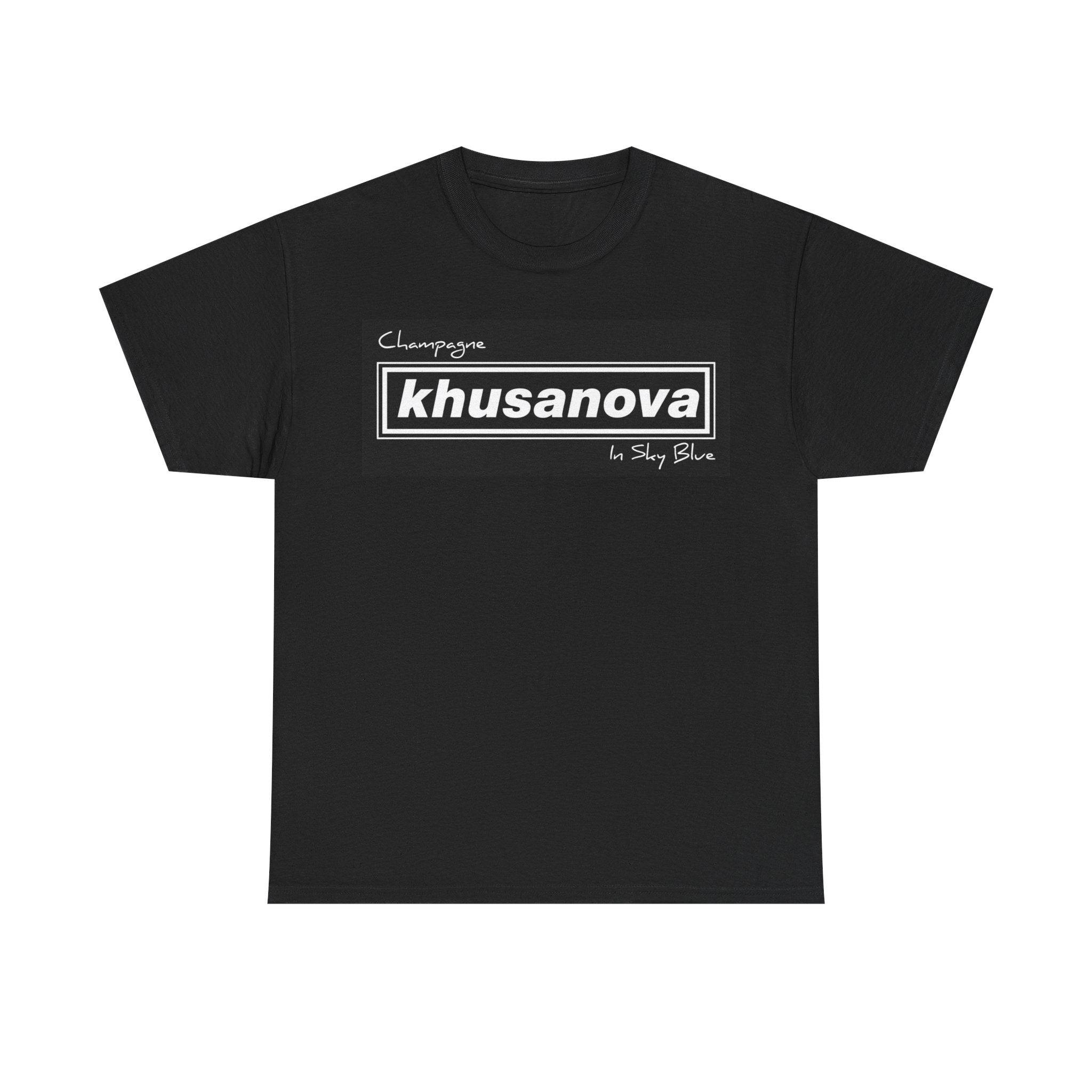 Khusanova Logo Tee — Manchester City Unofficial Black Graphic T‑Shirt