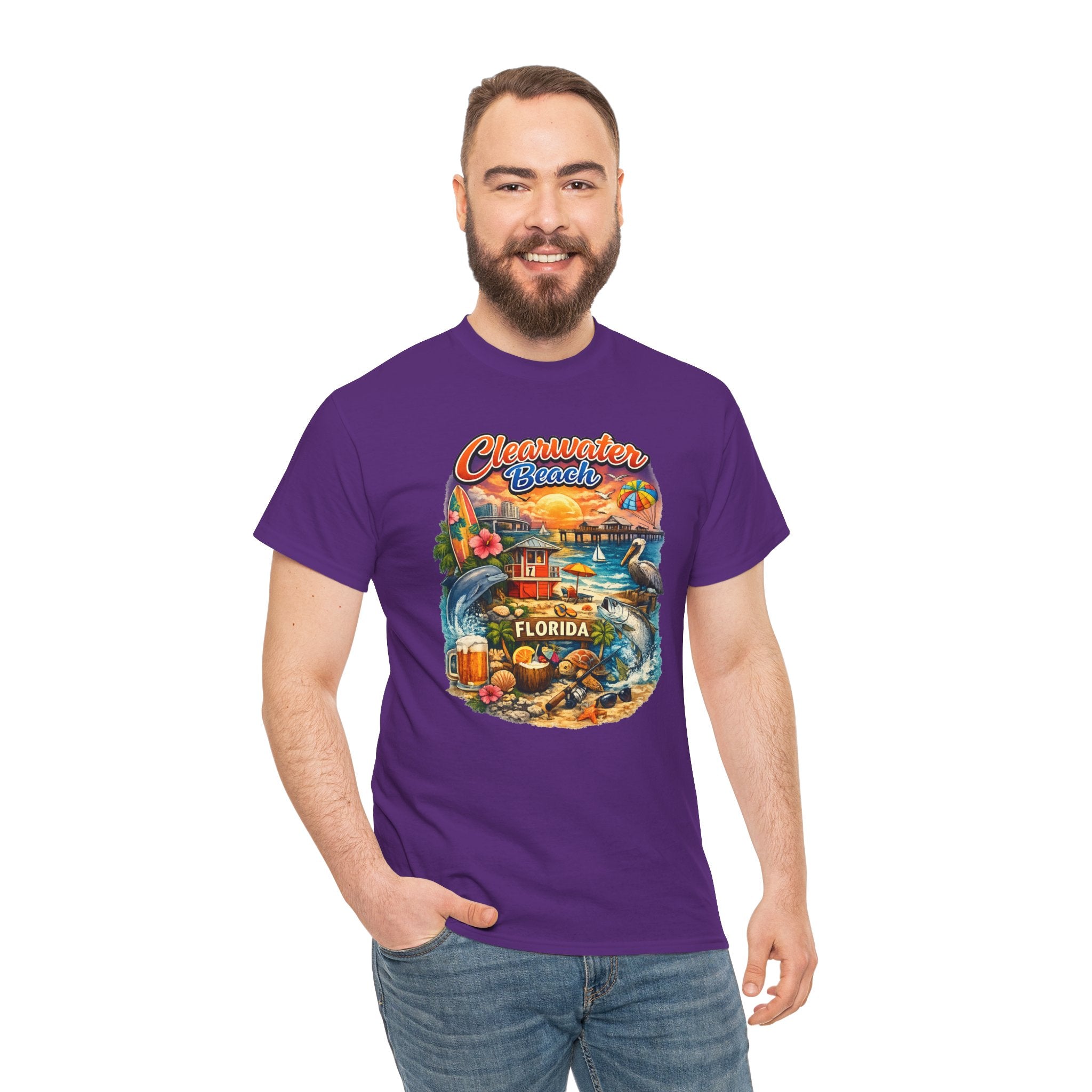 Clearwater Beach Florida Vintage Vacation T-Shirt