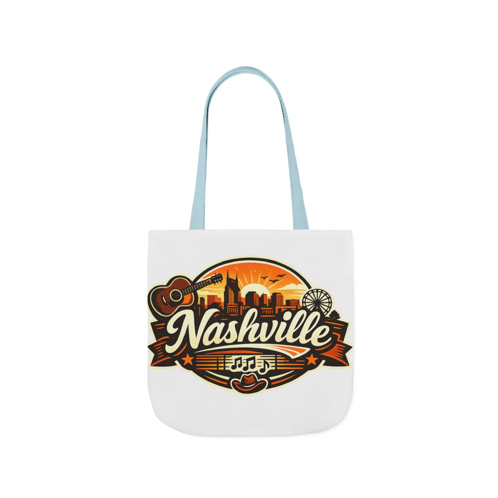 Nashville Sunset Tote Bag — Country Music Skyline Canvas Tote