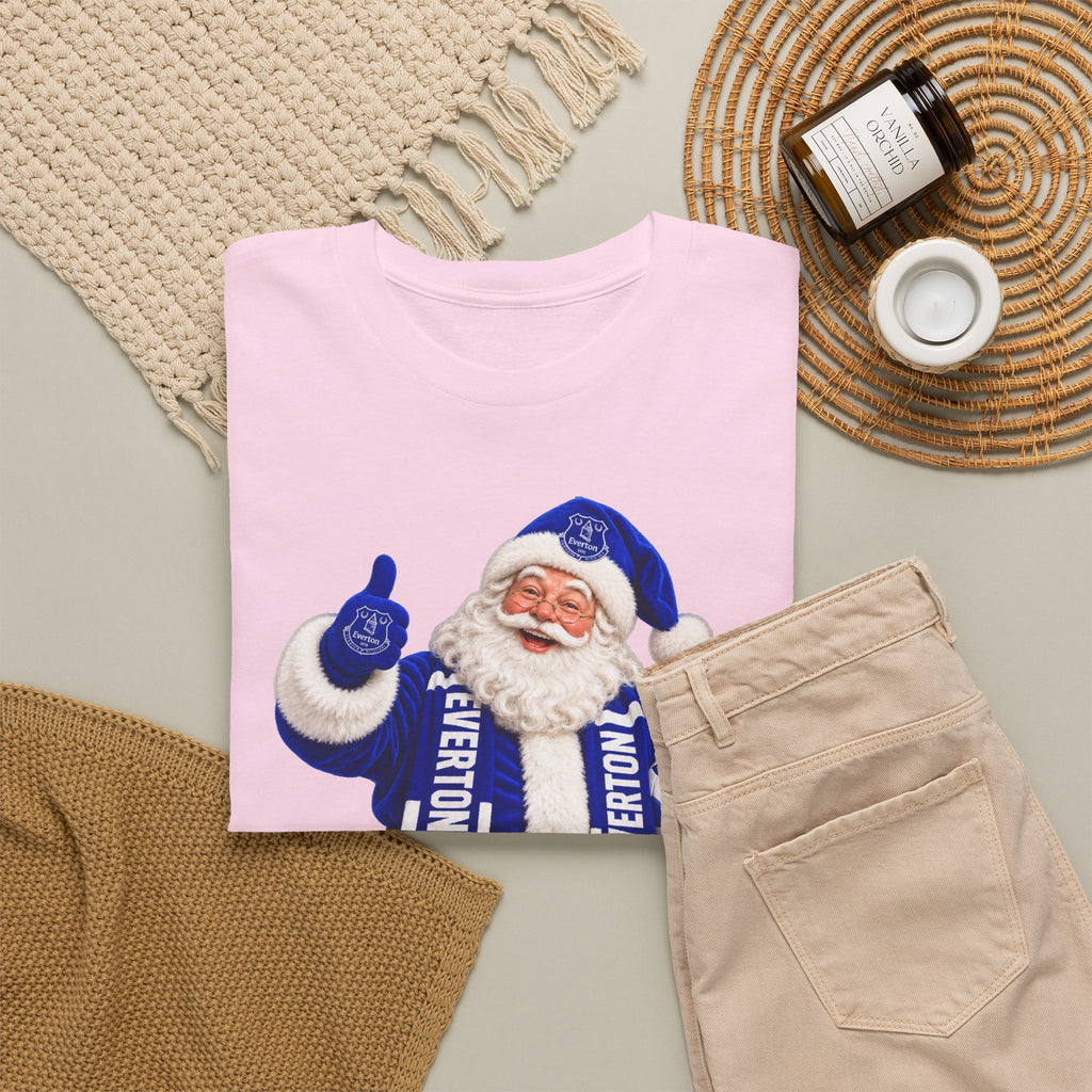 Everton Santa Scarf Christmas Tee - Holiday Vintage Santa T-Shirt