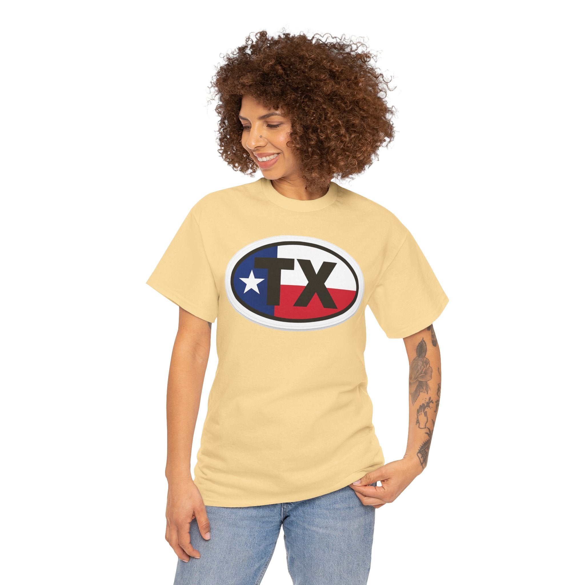 Texas Flag TX Oval T-Shirt — Patriotic Lone Star Tee