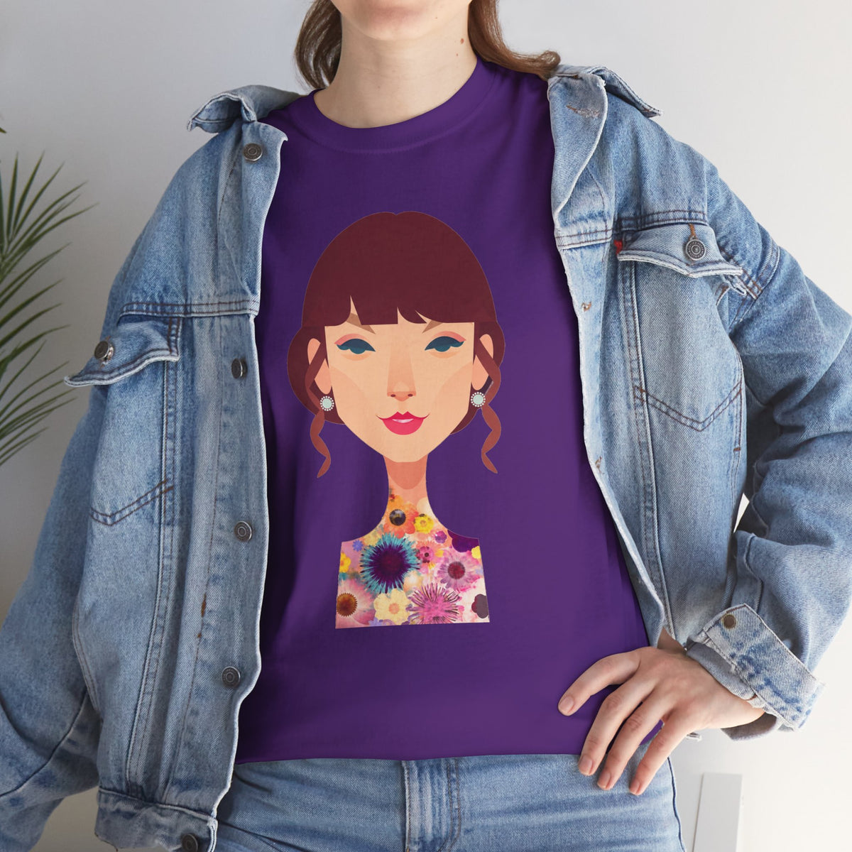 T Swift Illustration Cotton T-Shirt