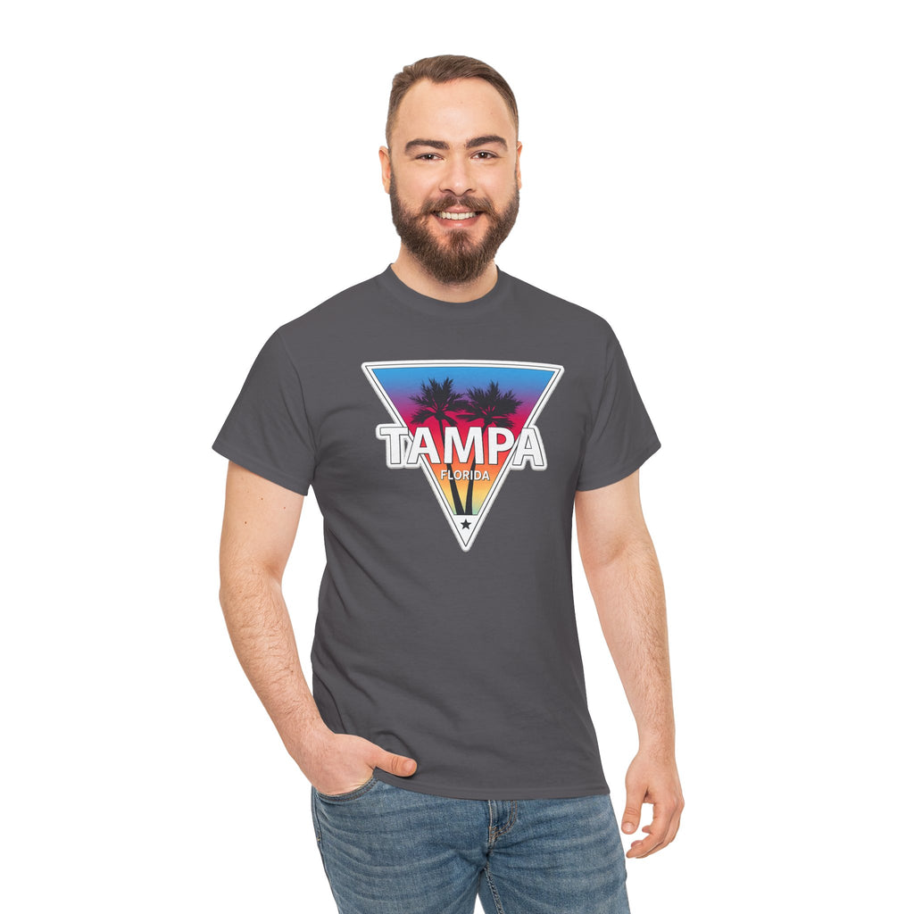 Tampa Retro Sunset Cotton T-Shirt