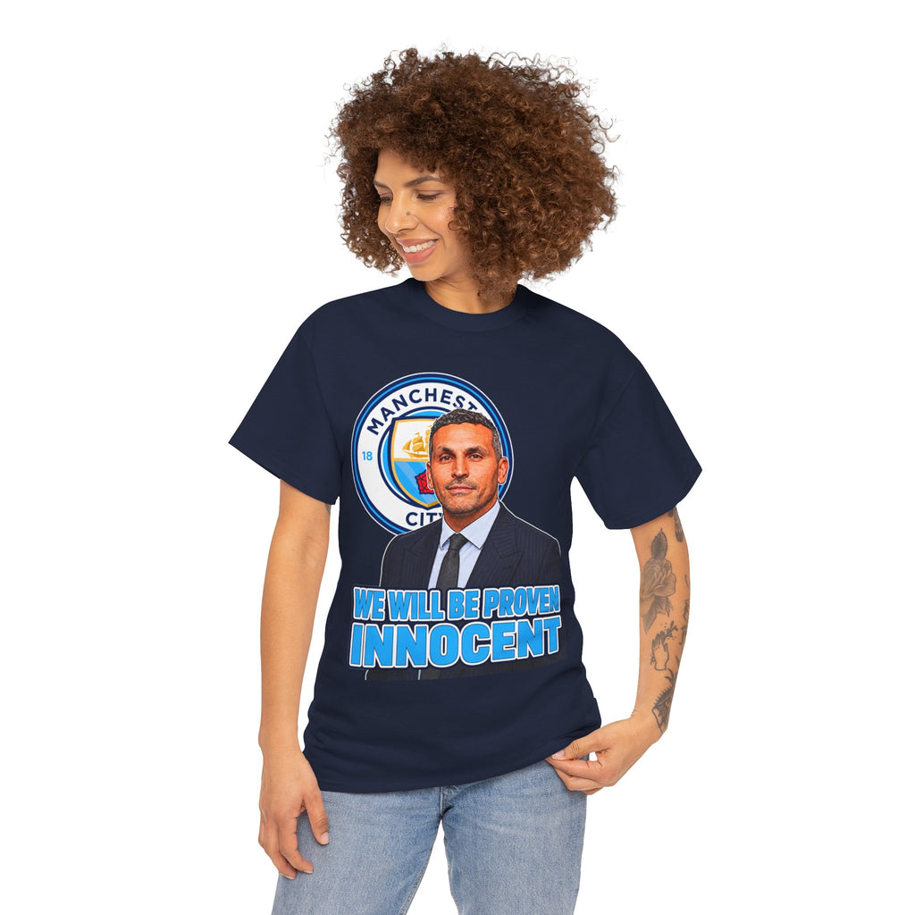Manchester City “We Will Be Proven Innocent” Fan Cotton T-Shirt