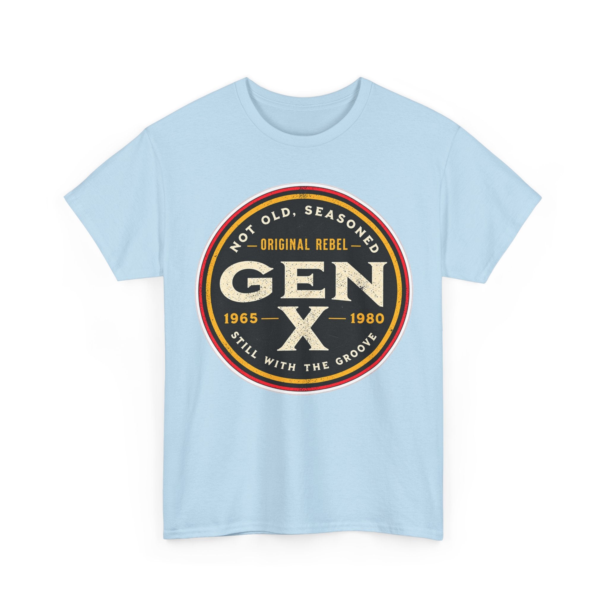 Gen X Tee - 'Not Old, Seasoned' Vintage Rebel Graphic T-Shirt (1965-1980)