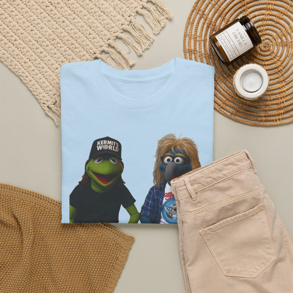 Kermit & Gonzo Waynes World Inspired Character Graphic T-Shirt