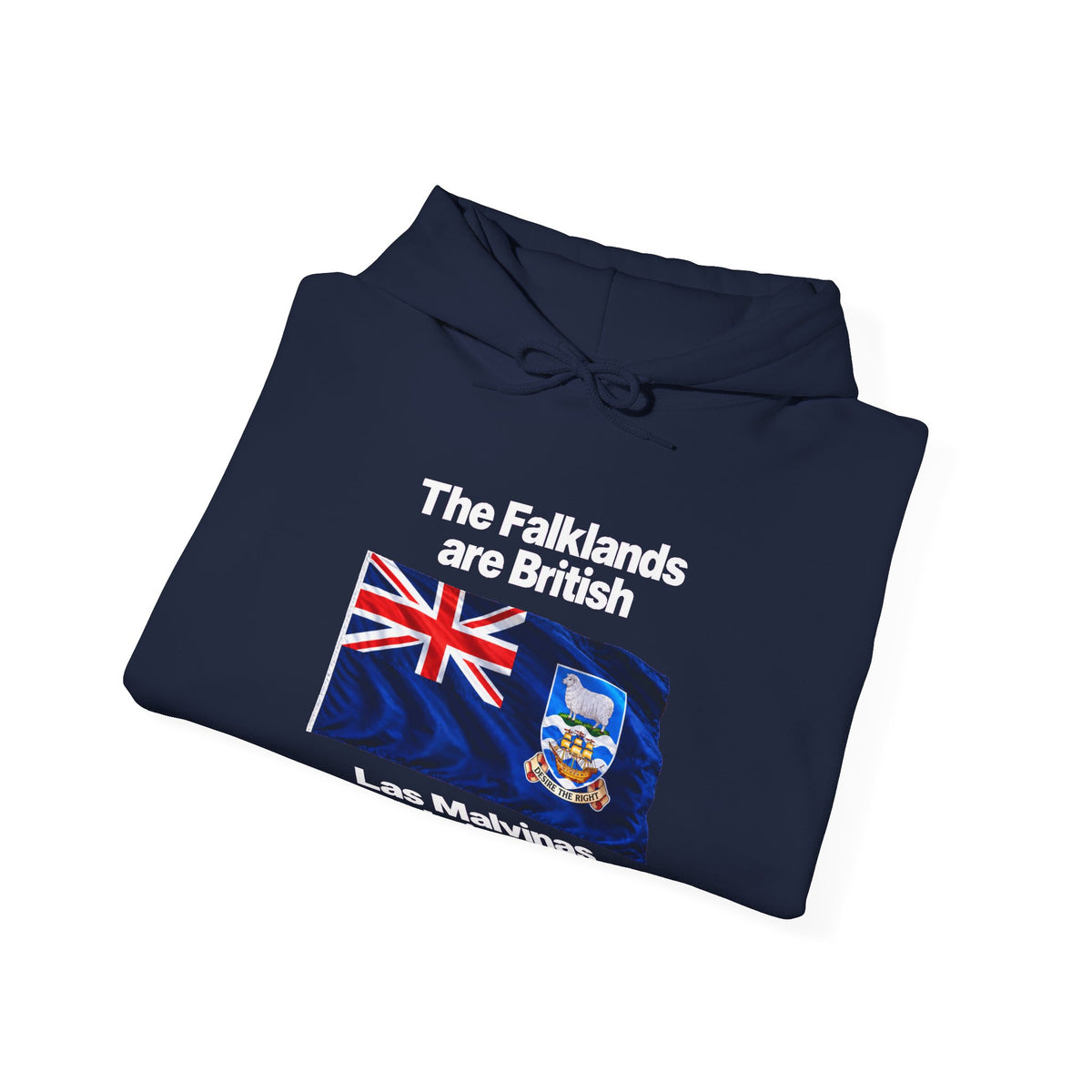 Falklands Are British Hoodie – Bilingual 'Las Malvinas son británicas' Flag Pullover