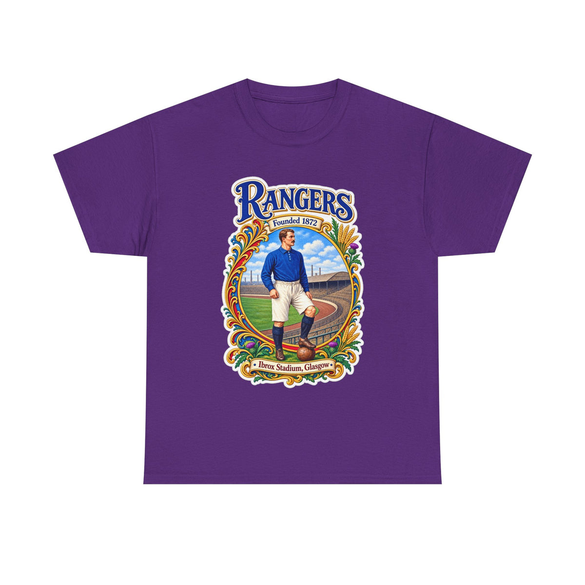 Rangers Retro Player Field Graphic Cotton T-Shirt