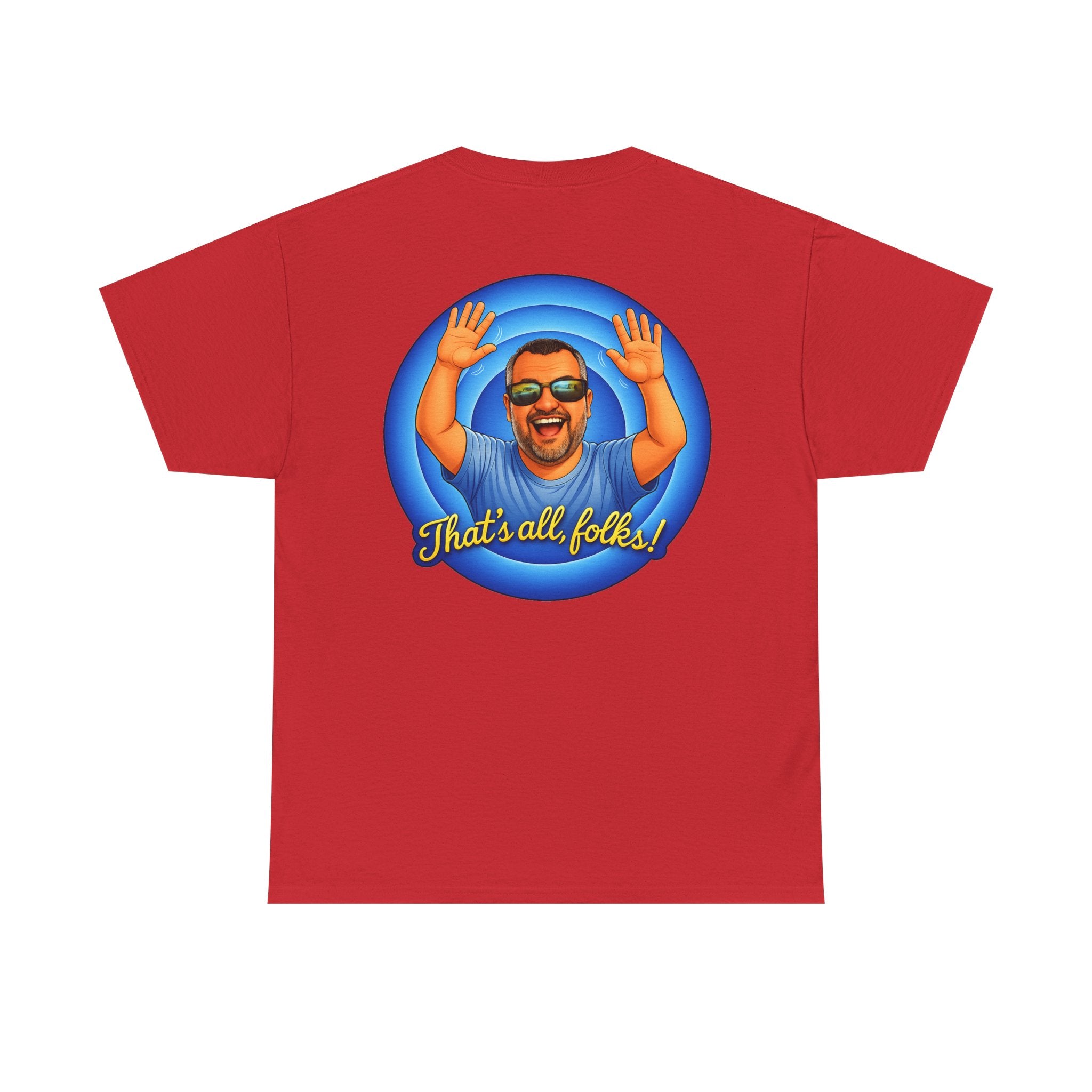 T-Shirt — "That's All, Folks!" Waving Portrait Graphic Tee