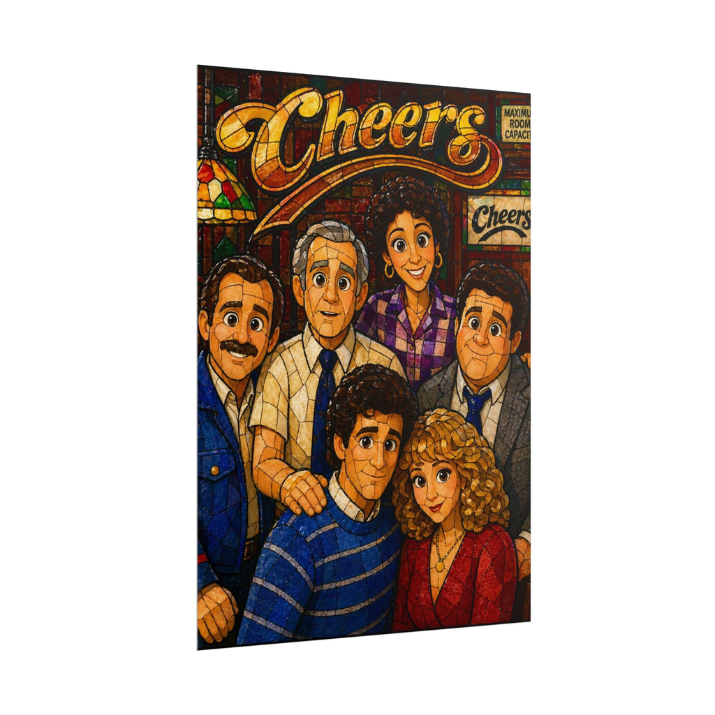 Cheers TV Cast Rolled Poster — Retro Sitcom Wall Art