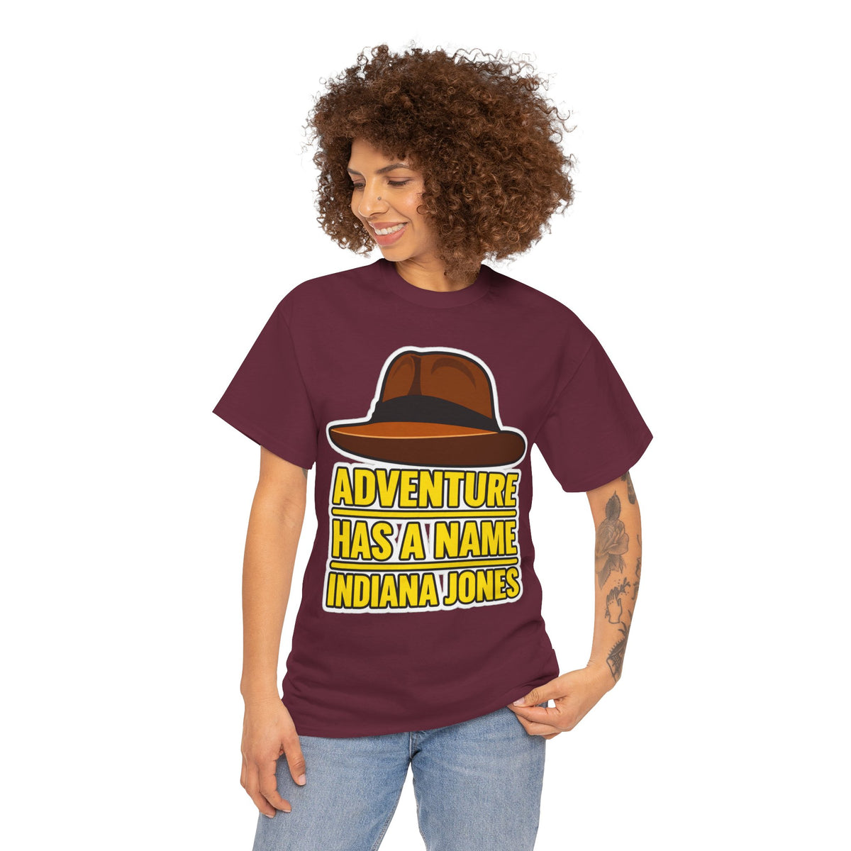 Adventure Has a Name Indiana Jones Graphic Cotton T-Shirt