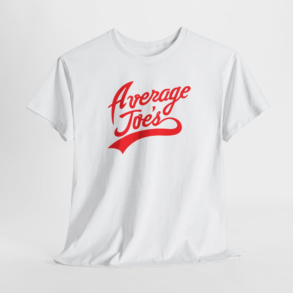 Average Joe's Graphic Tee — Retro Script White T-Shirt