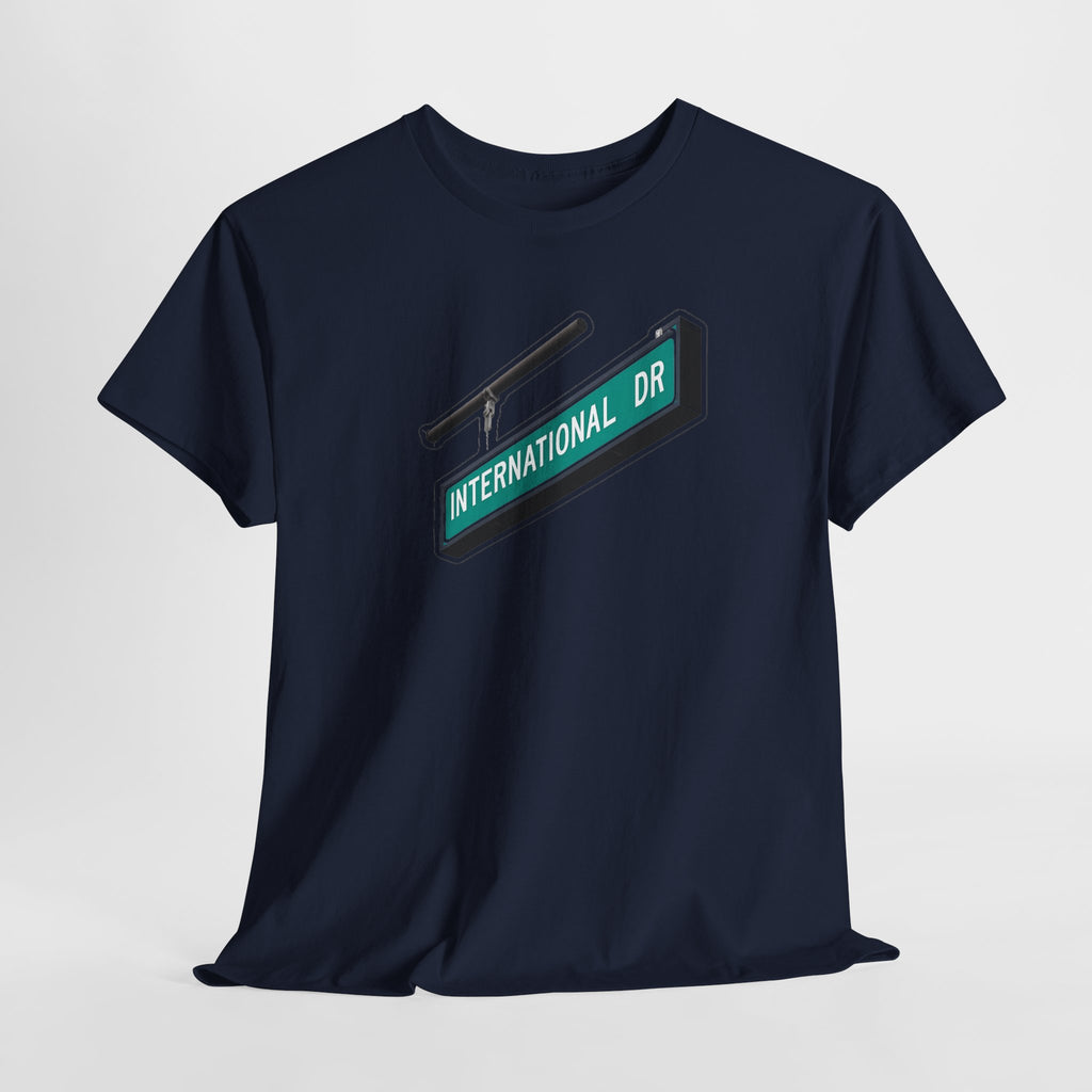 International Dr Street Sign Cotton T-Shirt