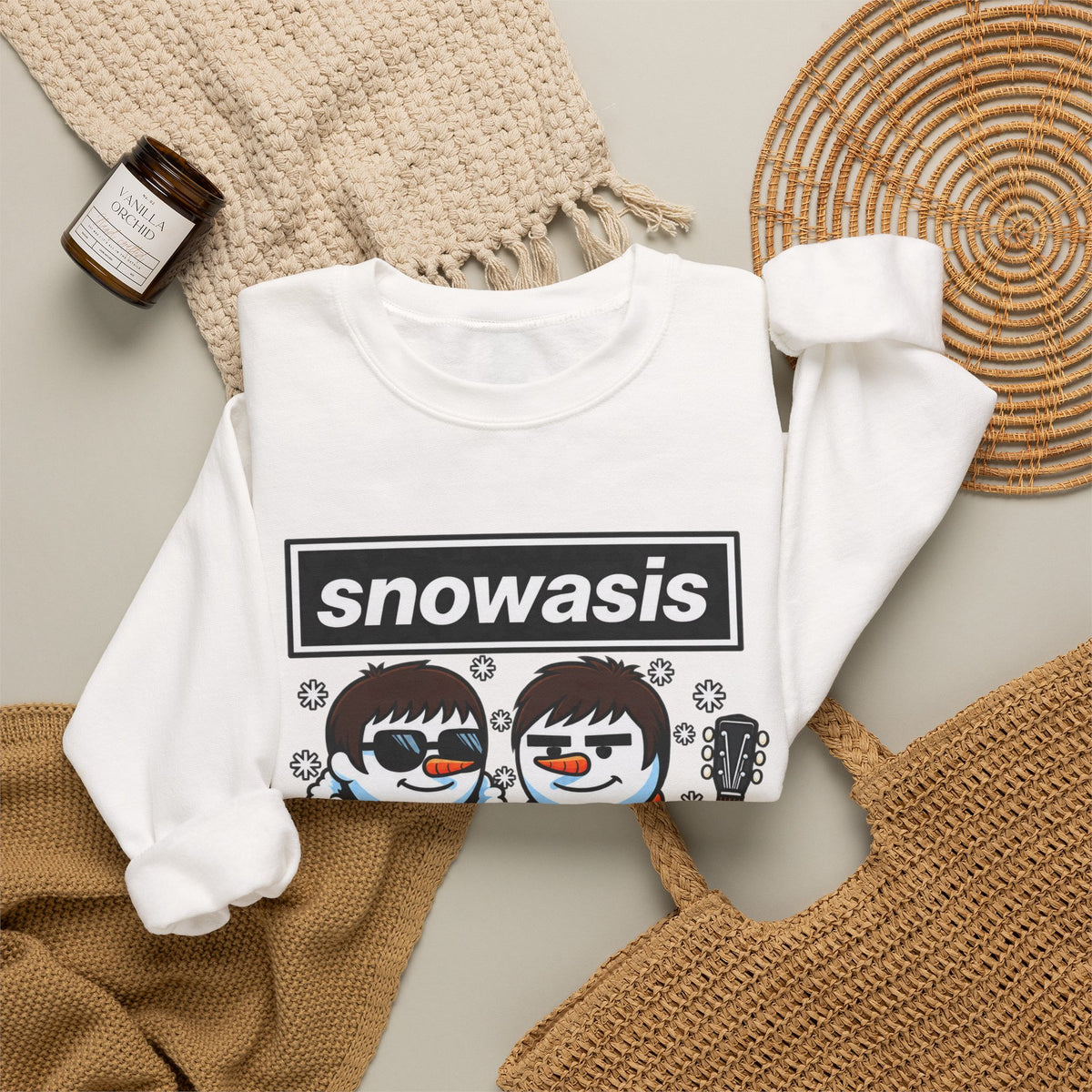 Snowasis "Some Might Sleigh" #Oasis Inspired Crewneck Sweatshirt
