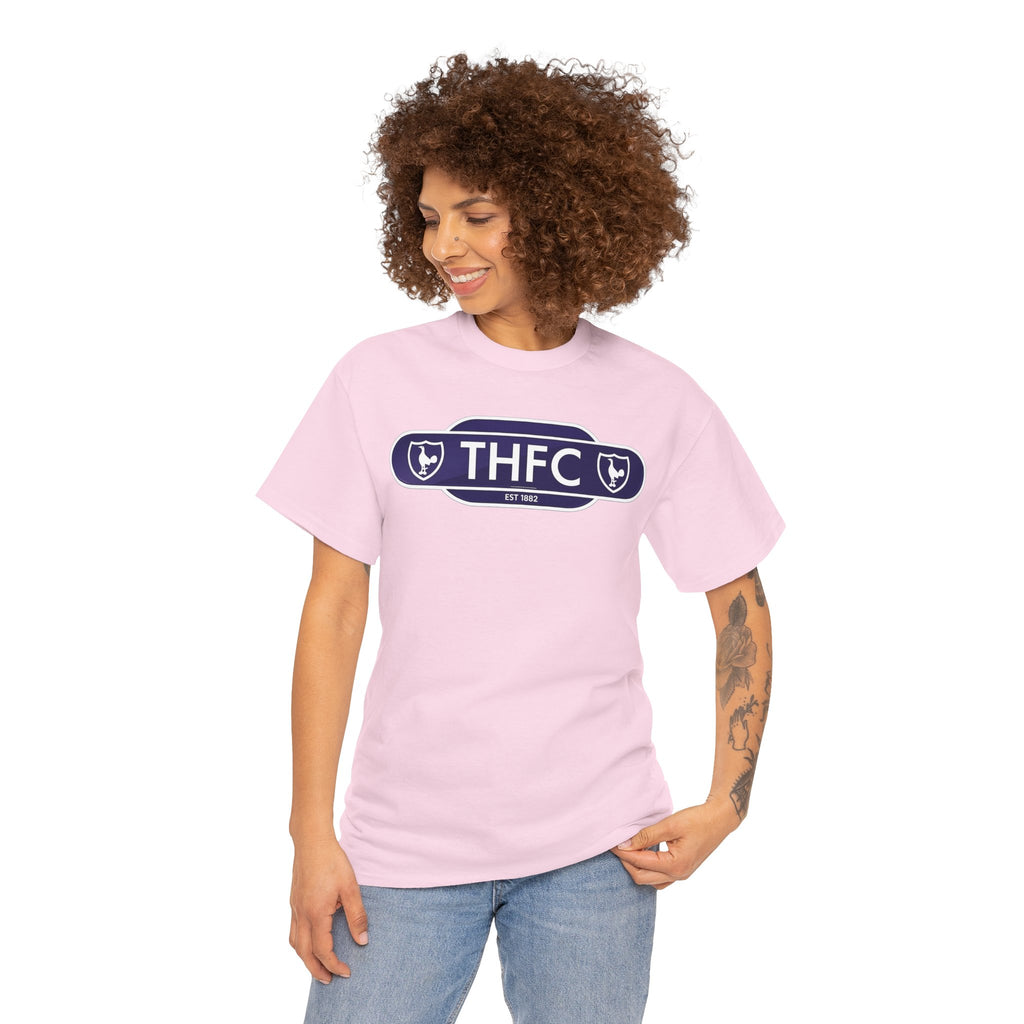 THFC Tottenham Hotspur Railway Sign T‑Shirt — Retro Football Club Tee