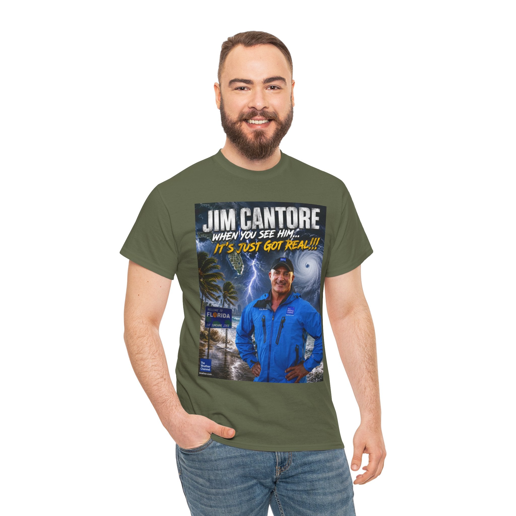 Jim Cantore "It's Just Got Real" Hurricane T-Shirt