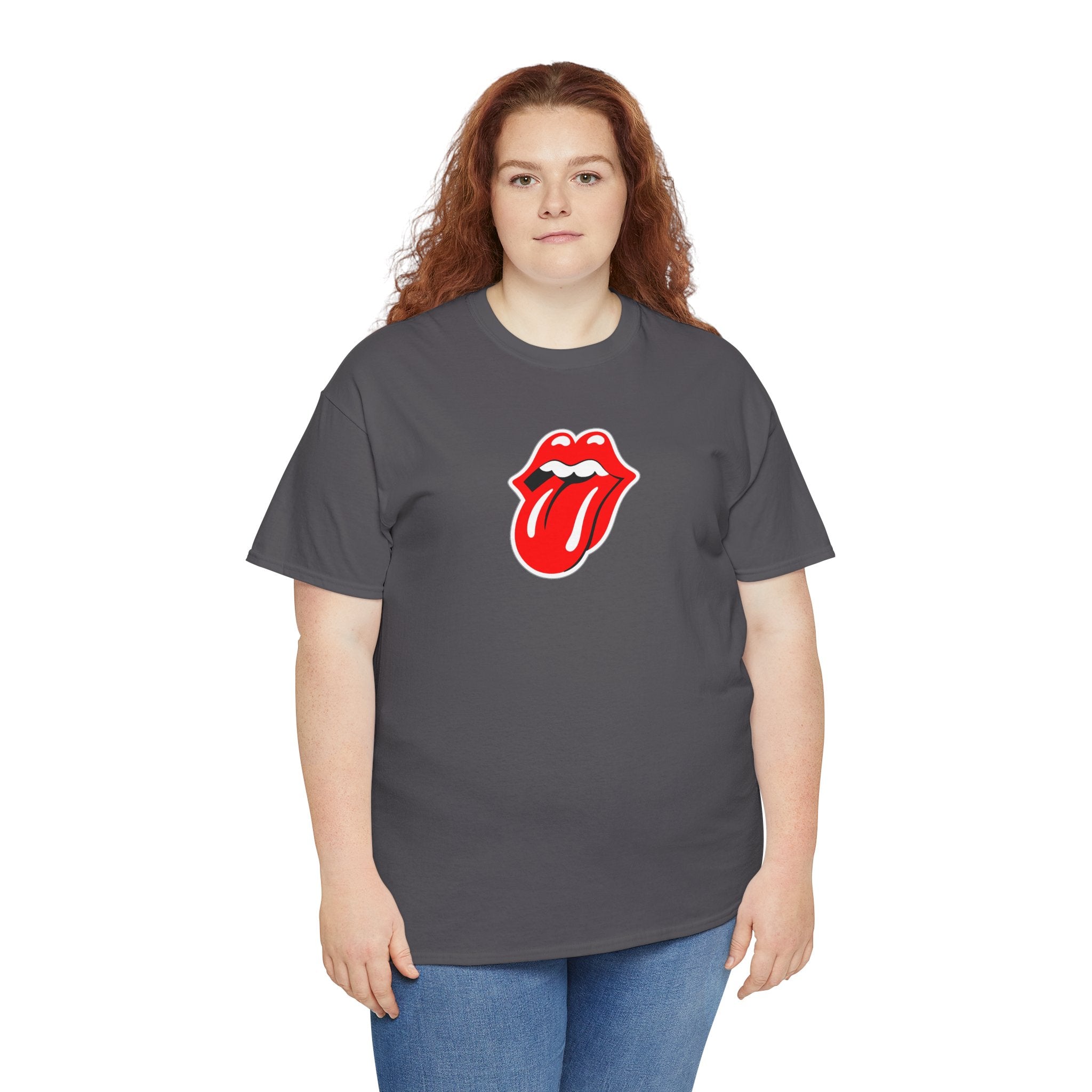 Rock Retro Red Tongue and Lips Graphic Tee