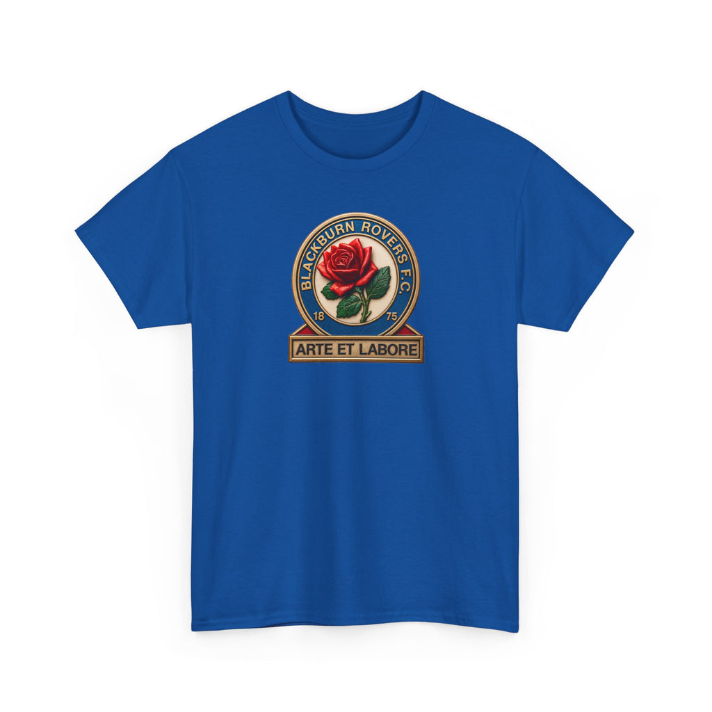 Blackburn Rovers Crest Tee — 'Arte et Labore' Vintage Badge T‑Shirt