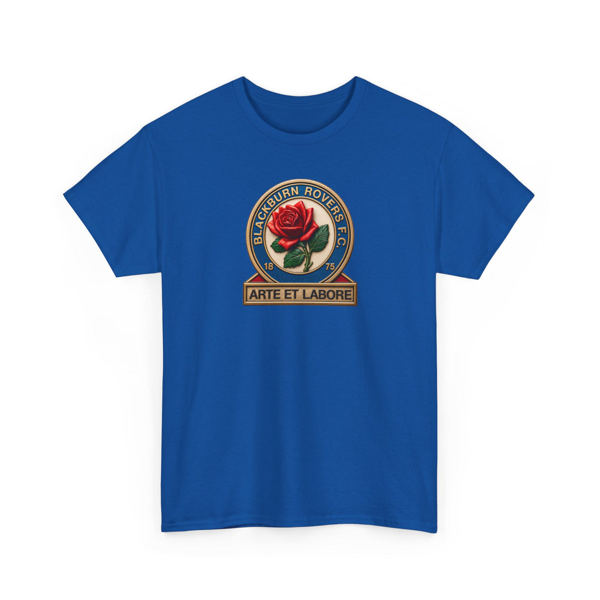 Blackburn Rovers Crest Tee — 'Arte et Labore' Vintage Badge T‑Shirt