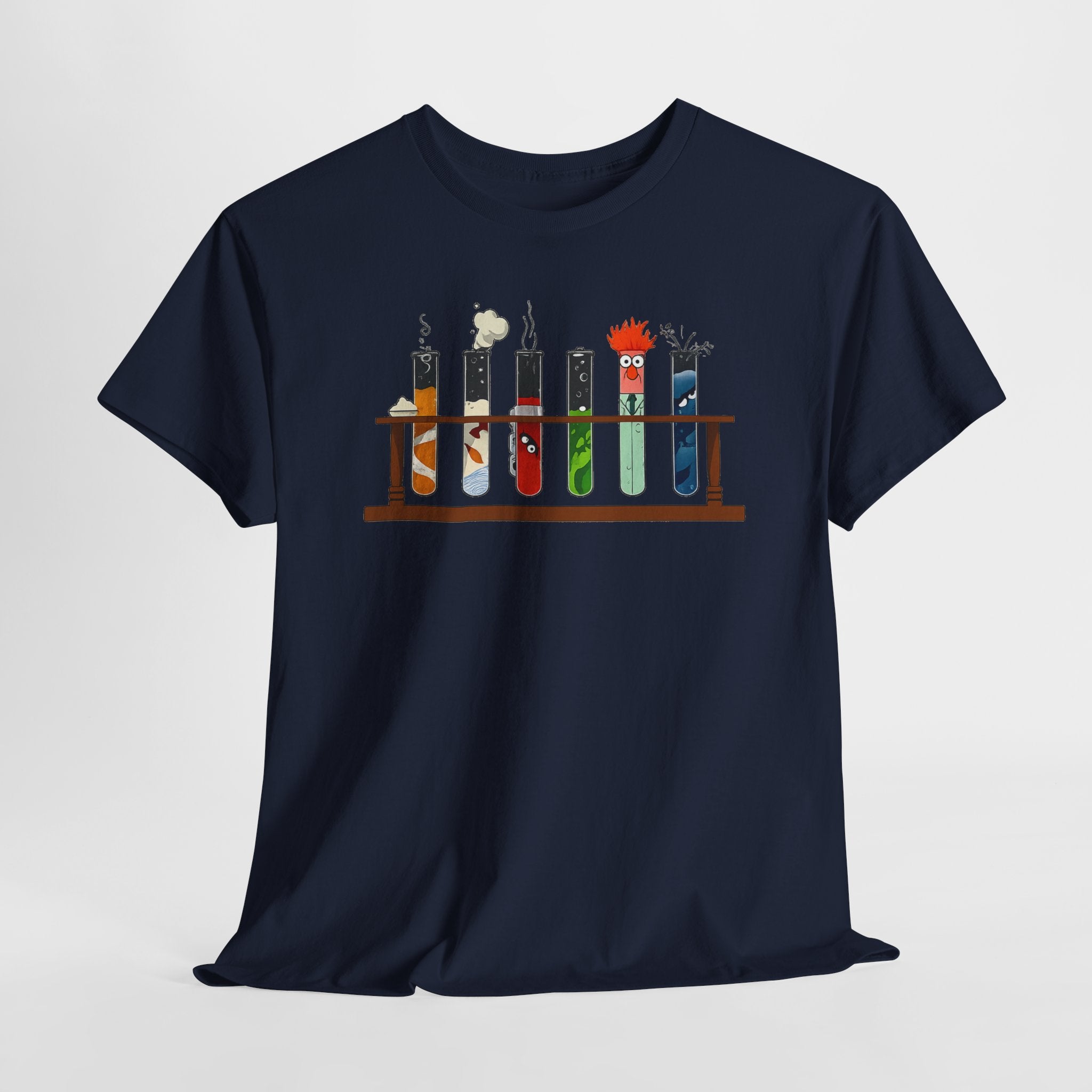Muppets Beaker Science Test Tube Cats T‑Shirt — Cute Laboratory Cat Illustrations Tee