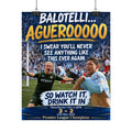 Aguerooo Balotelli Poster – Manchester City 2012 Premier League Celebration Print