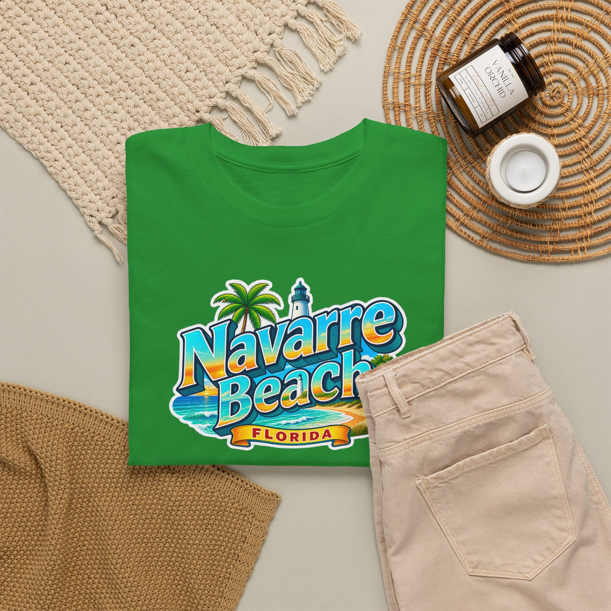 Navarre Beach Florida T-Shirt – Retro Tropical Vacation Tee