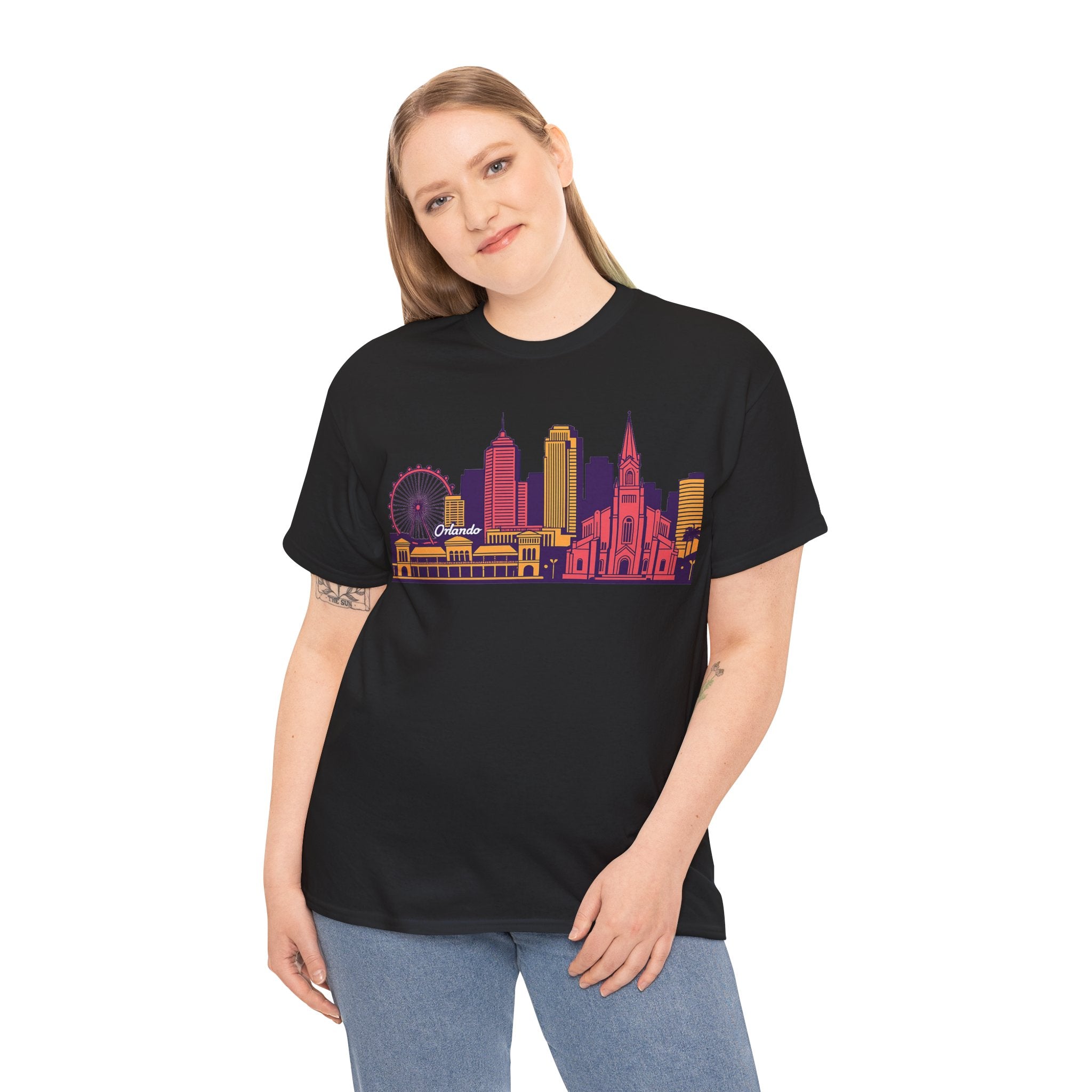 Orlando City Skyline T-Shirt — Colorful Urban Landmark Graphic Tee