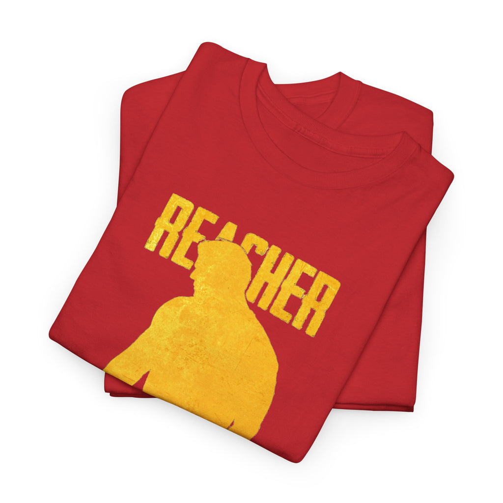 Reacher Silhouette Tee – Bold Yellow Graphic Shirt