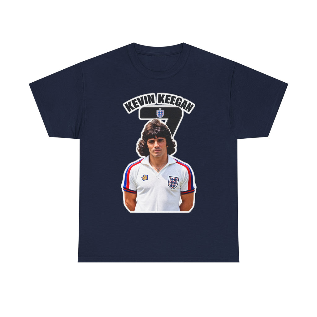 Kevin Keegan England Retro Soccer Cotton T -Shirt / Tee