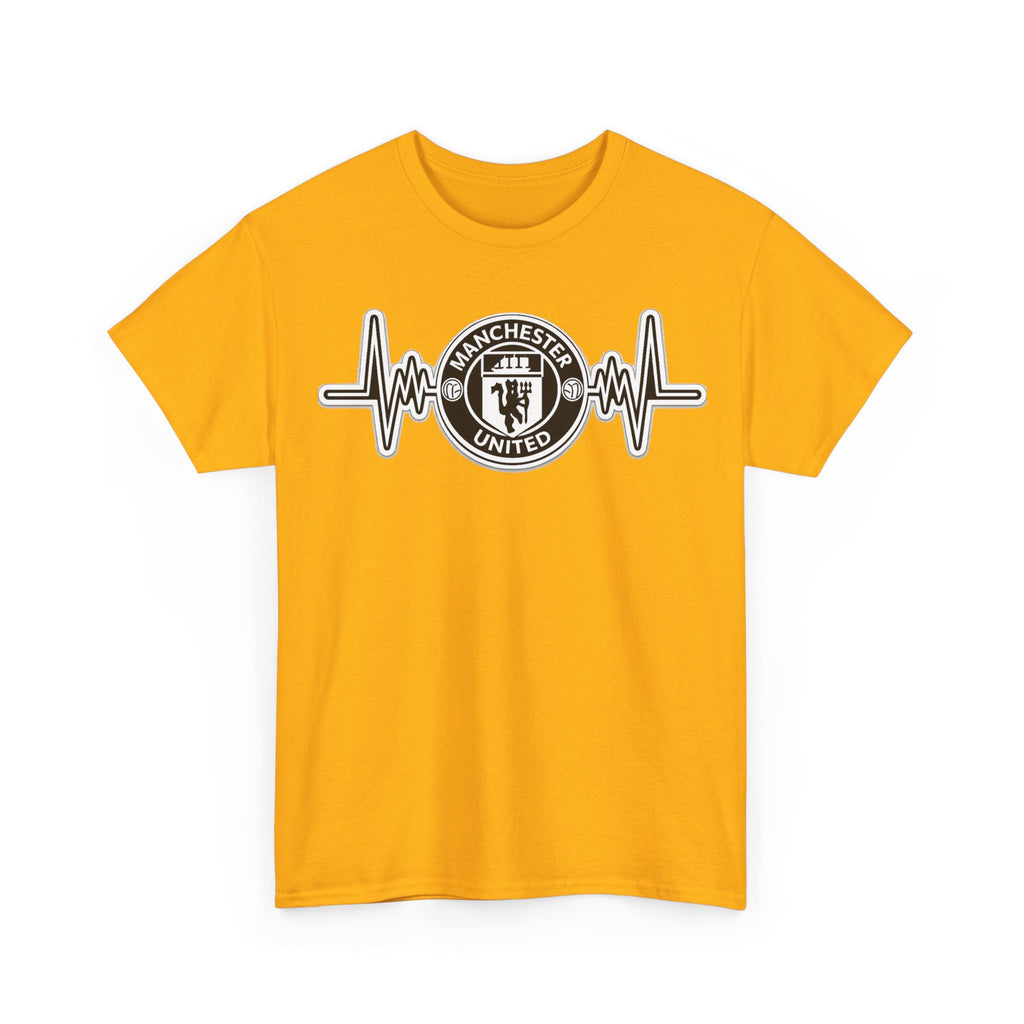 Manchester United Inspired Heartbeat T‑Shirt — Football Fan Pulse Tee