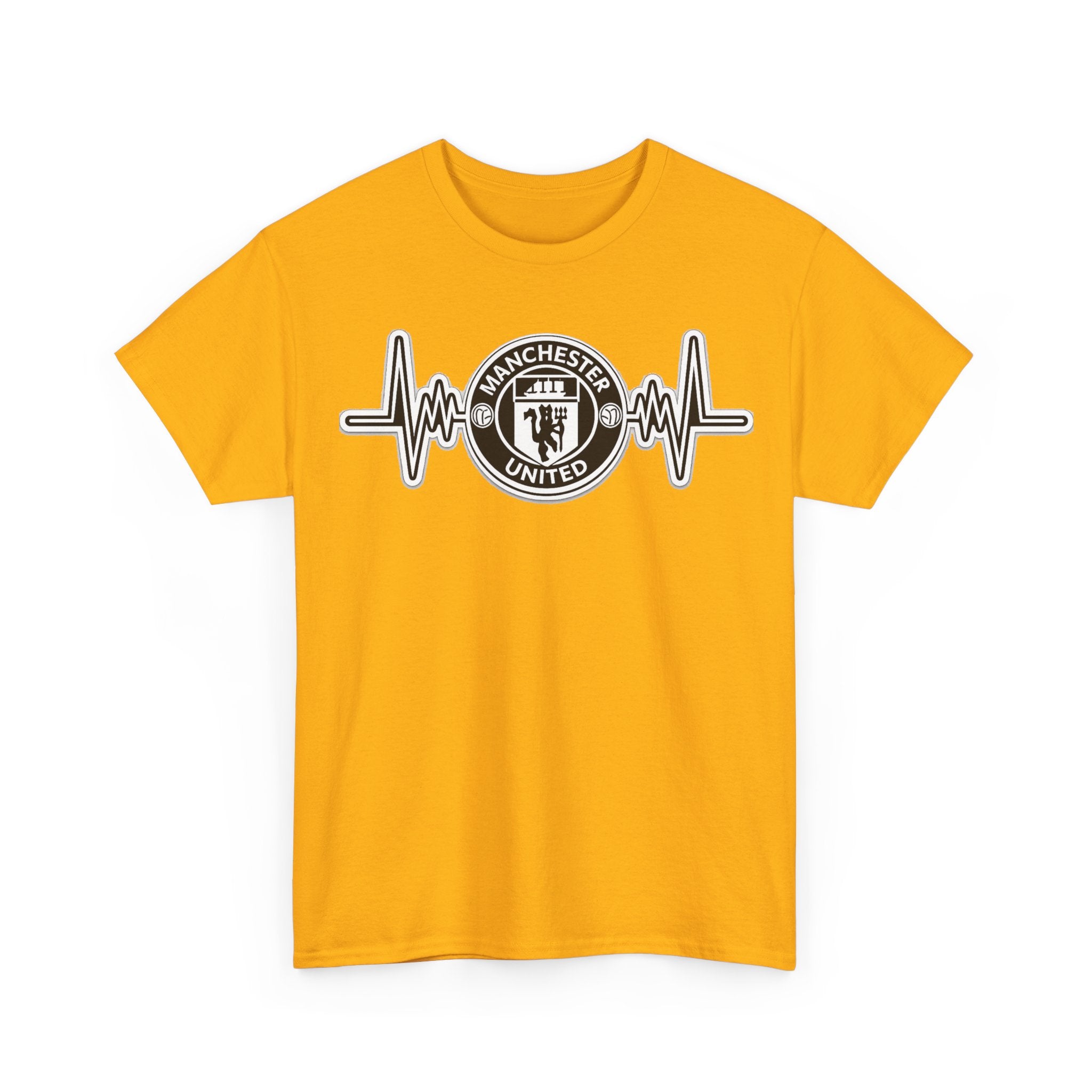 Manchester United Inspired Heartbeat T‑Shirt — Football Fan Pulse Tee