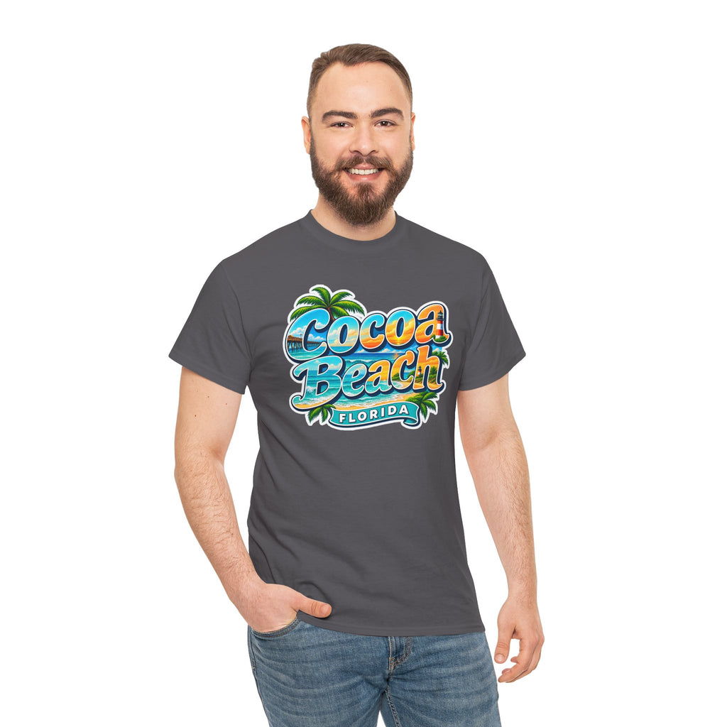 Cocoa Beach Florida Vintage Surf Cotton T-Shirt