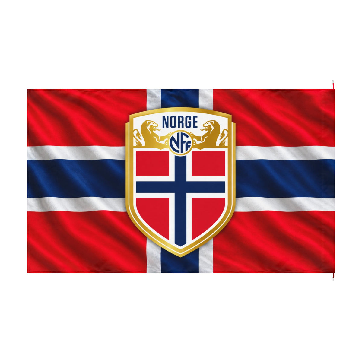 Norway Double-Sided Flag with Norge Crest — Norwegian National Flag, patriotic outdoor banner for Norway Day & sports events