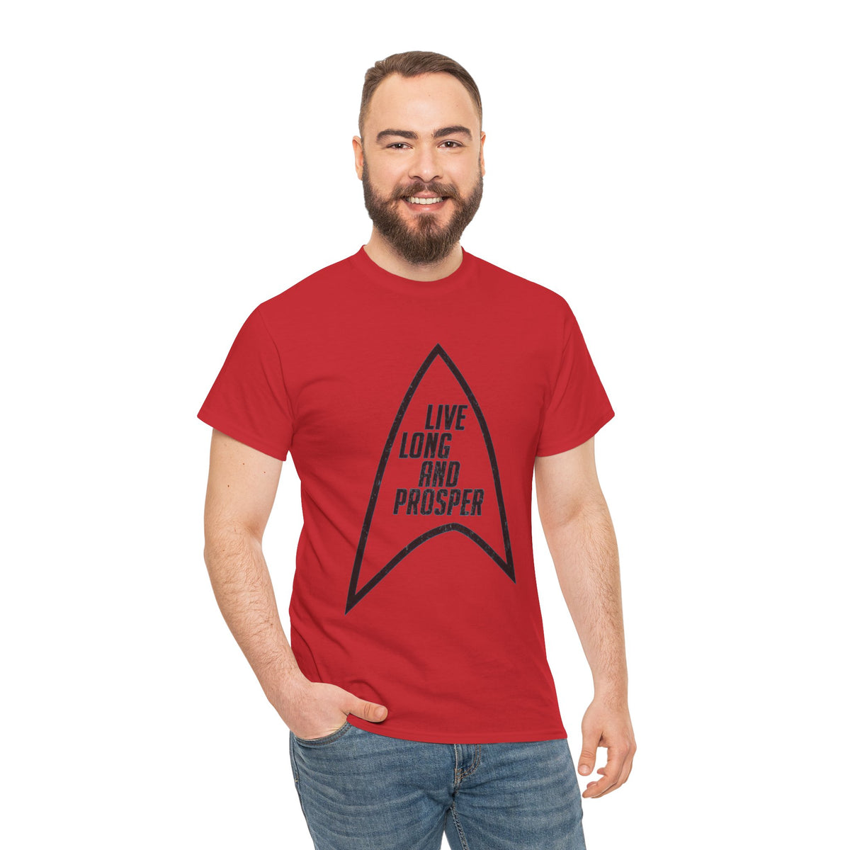 Live Long and Prosper T‑Shirt — Sci‑Fi Starfleet Insignia Tee