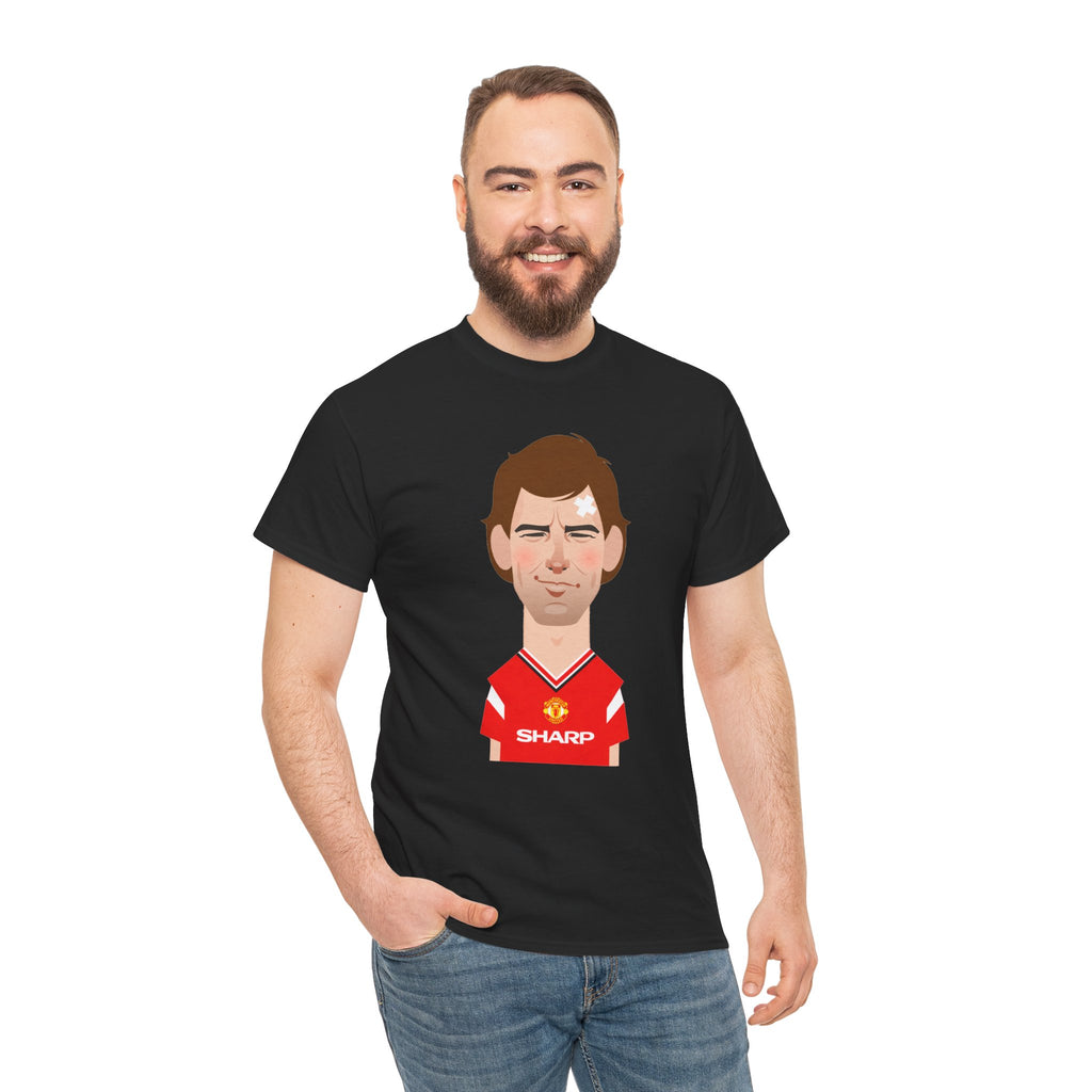 Bryan Robson Manchester United Legend Portrait Cotton T-Shirt