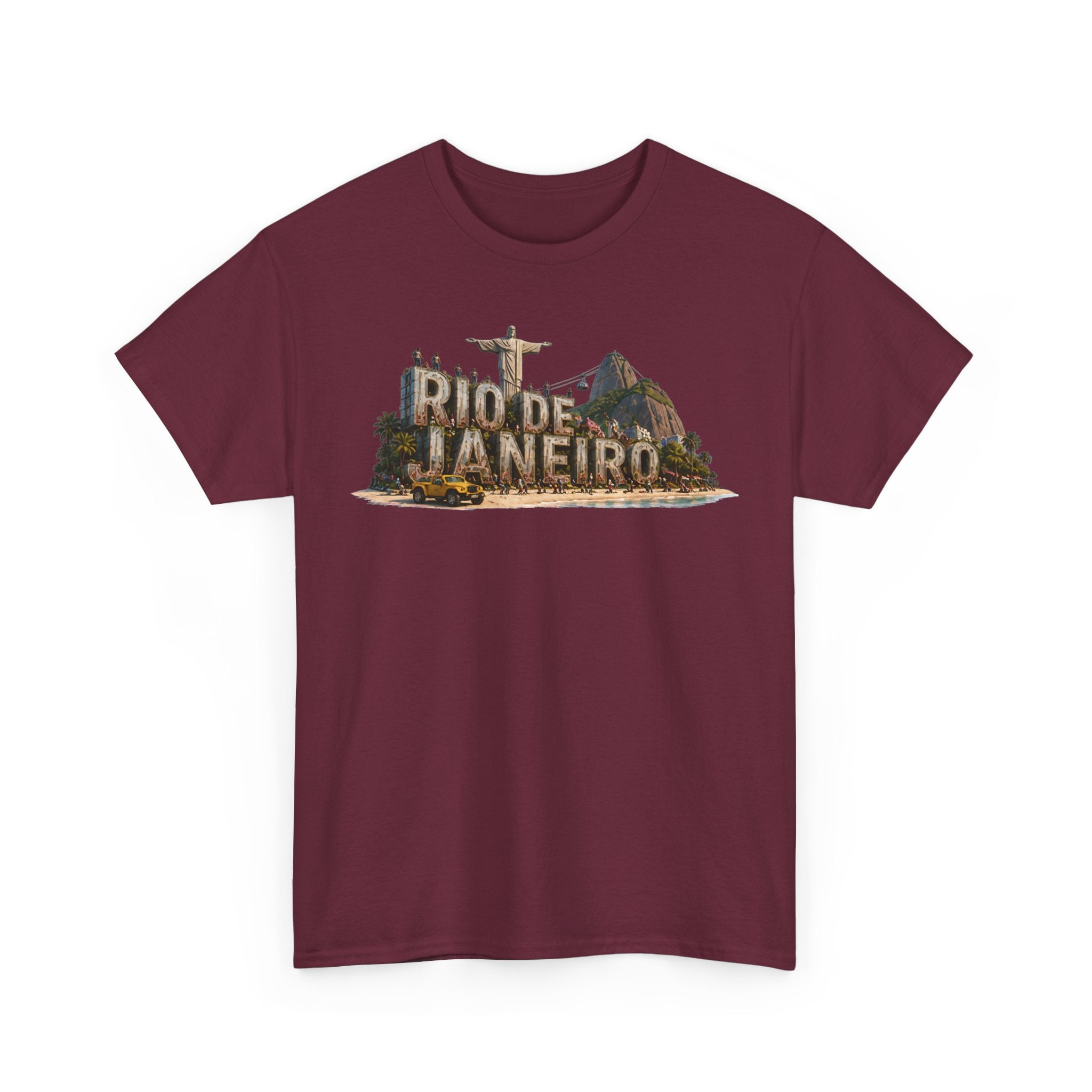 Rio de Janeiro Scenic T‑Shirt — Vintage Travel Tee with Christ the Redeemer Design