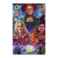 Hocus Pocus Waffle Tea Towel - Colorful Witch Trio Halloween Kitchen Towel