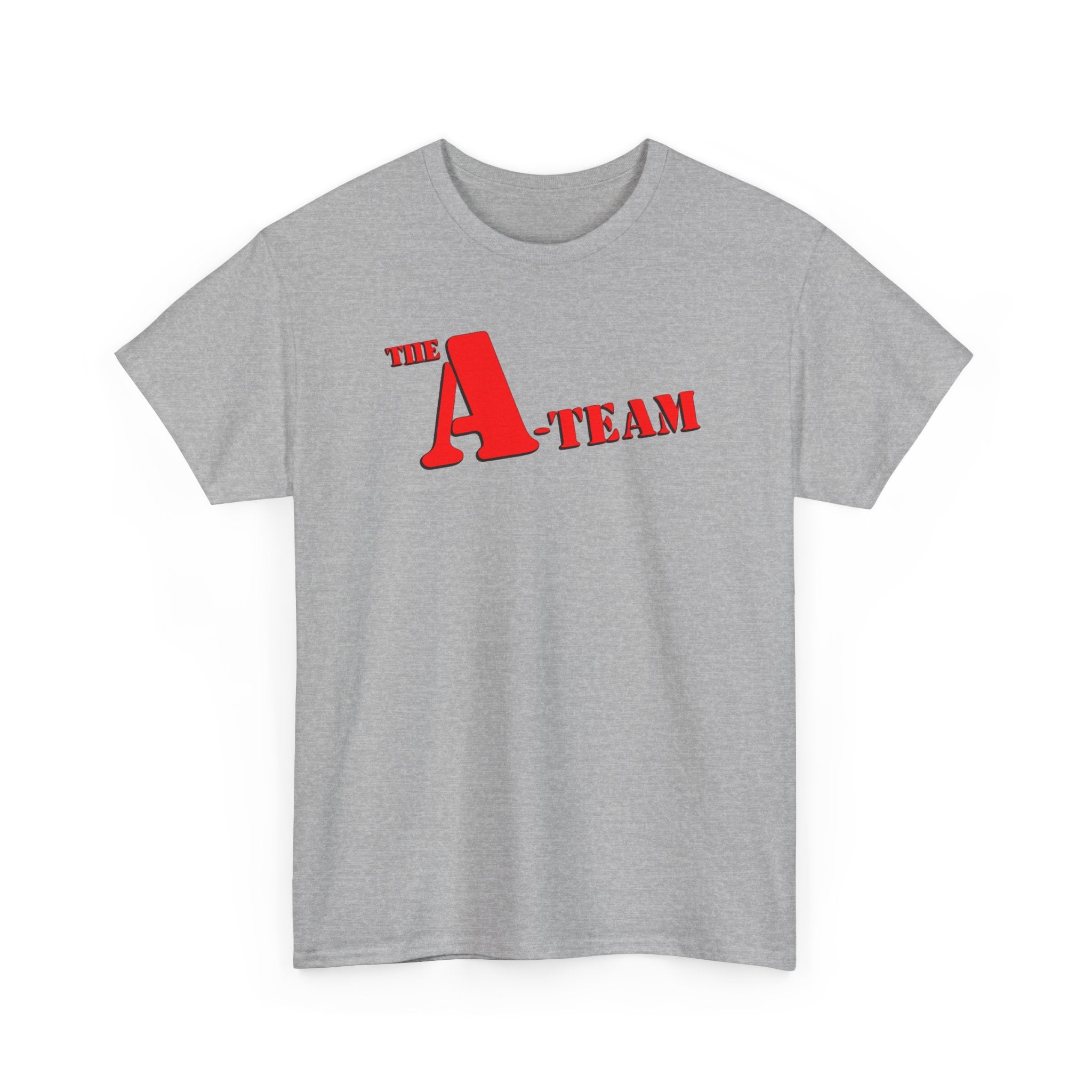 A-Team Graphic Tee — Retro Red Logo Vintage Crew T-Shirt