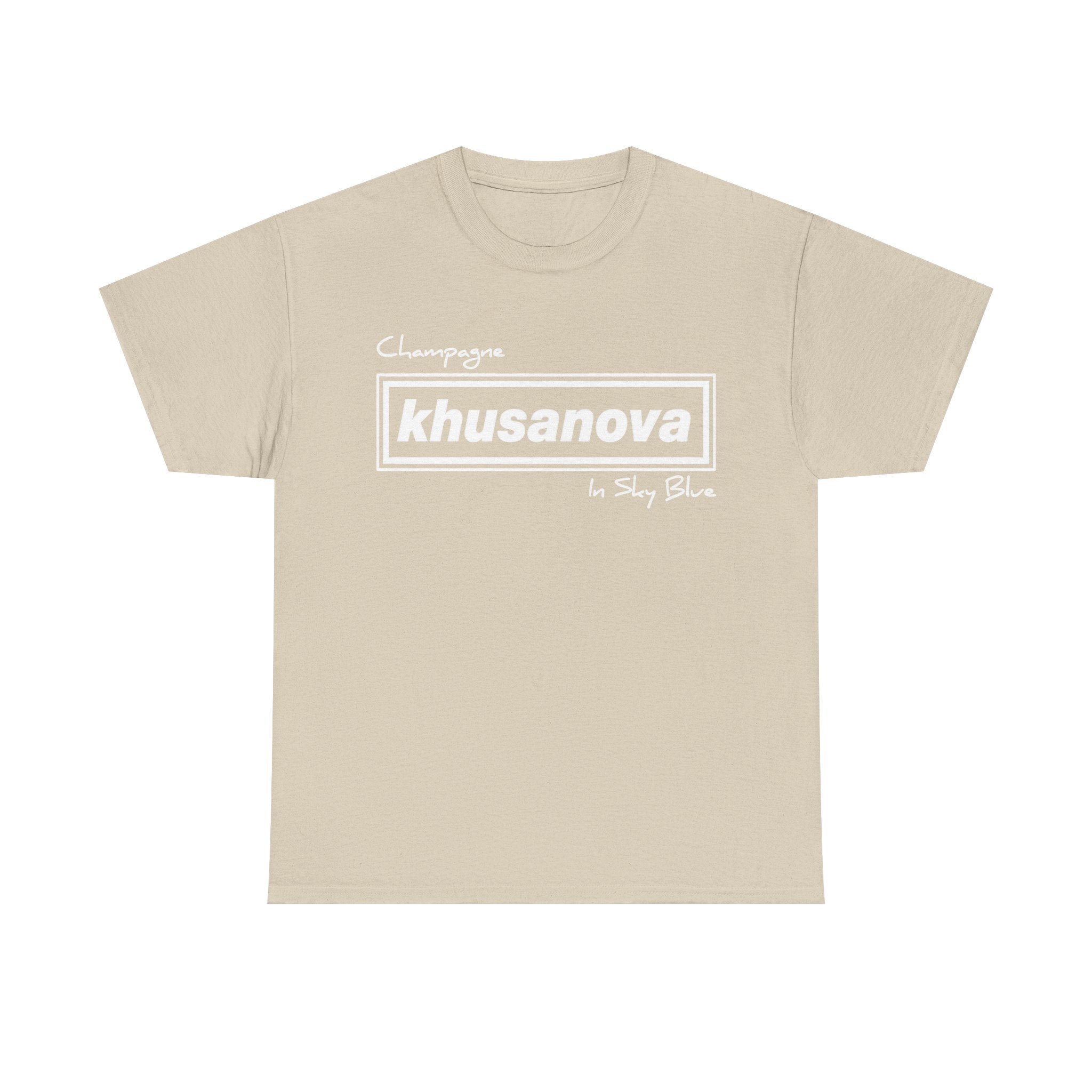 Khusanova Logo T-Shirt — Minimal Black Graphic Tee
