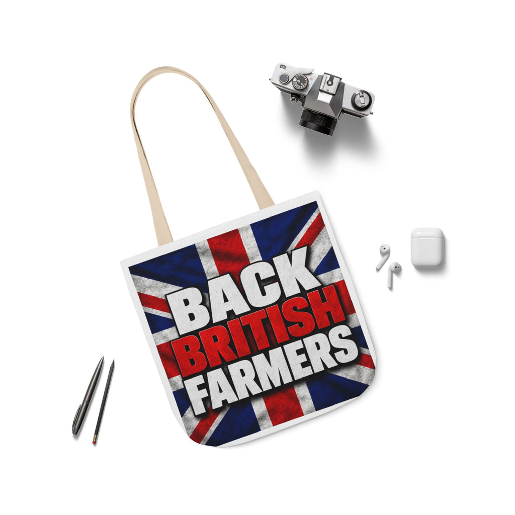 Back British Farmers Canvas Tote Bag — Union Jack Farming Support Tote