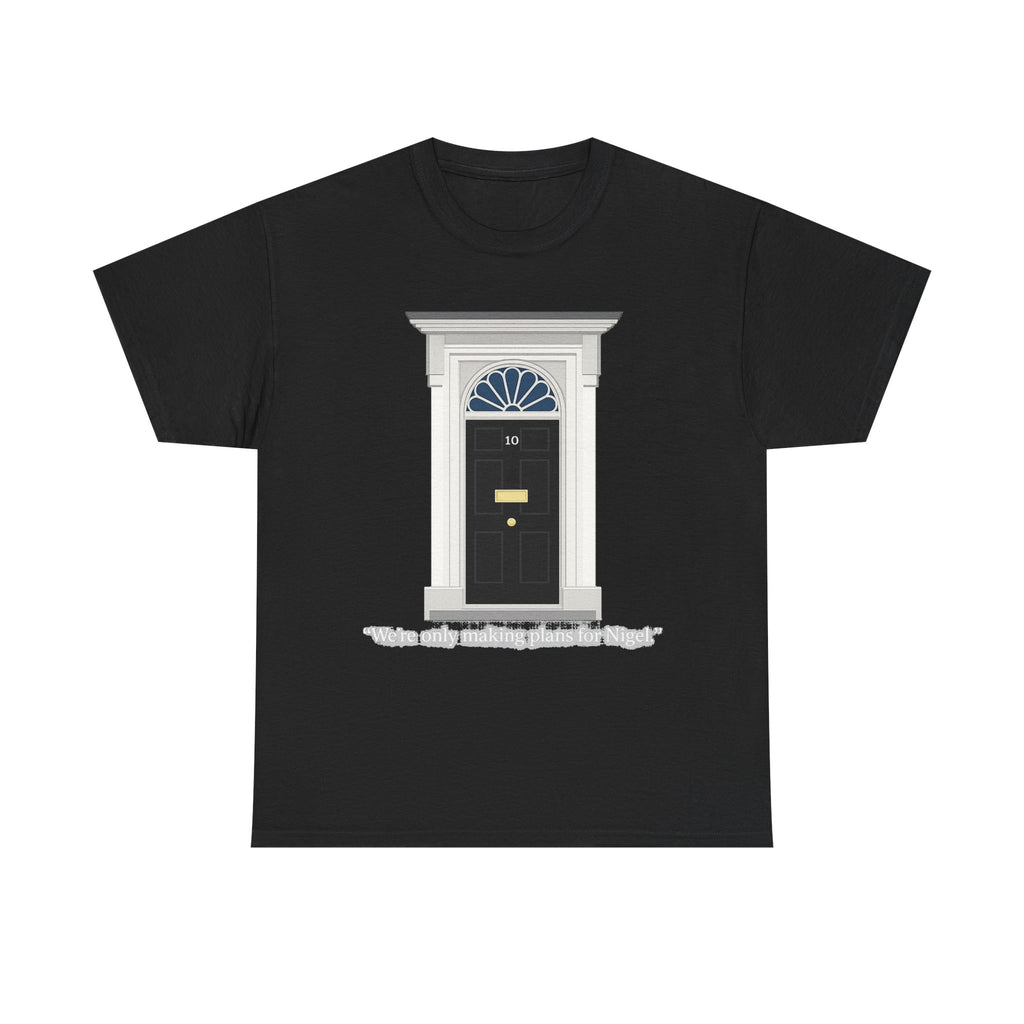 Doorway Graphic Tee — 'With Only a Knocking, who will be Might?' Black T‑Shirt