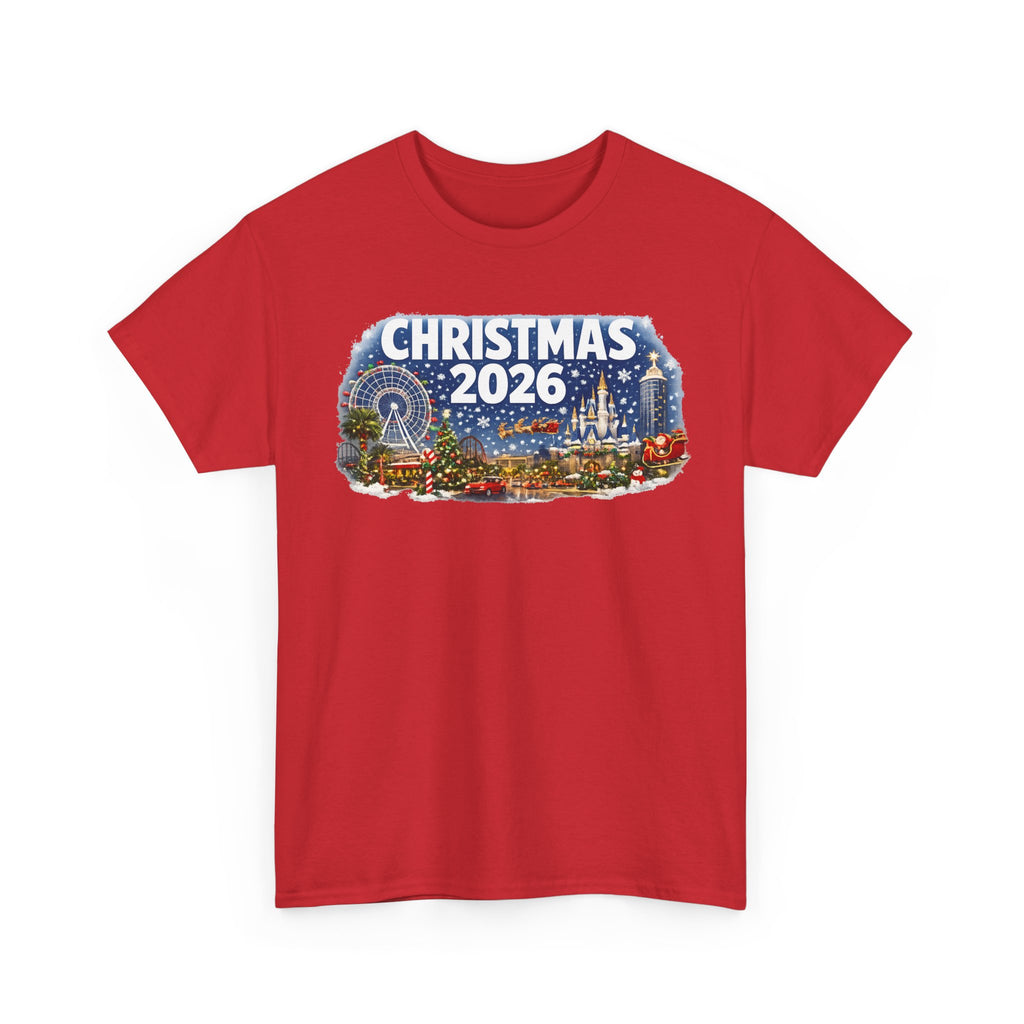 Christmas 2026 Holiday Tee — Festive Winter Village Graphic T-Shirt