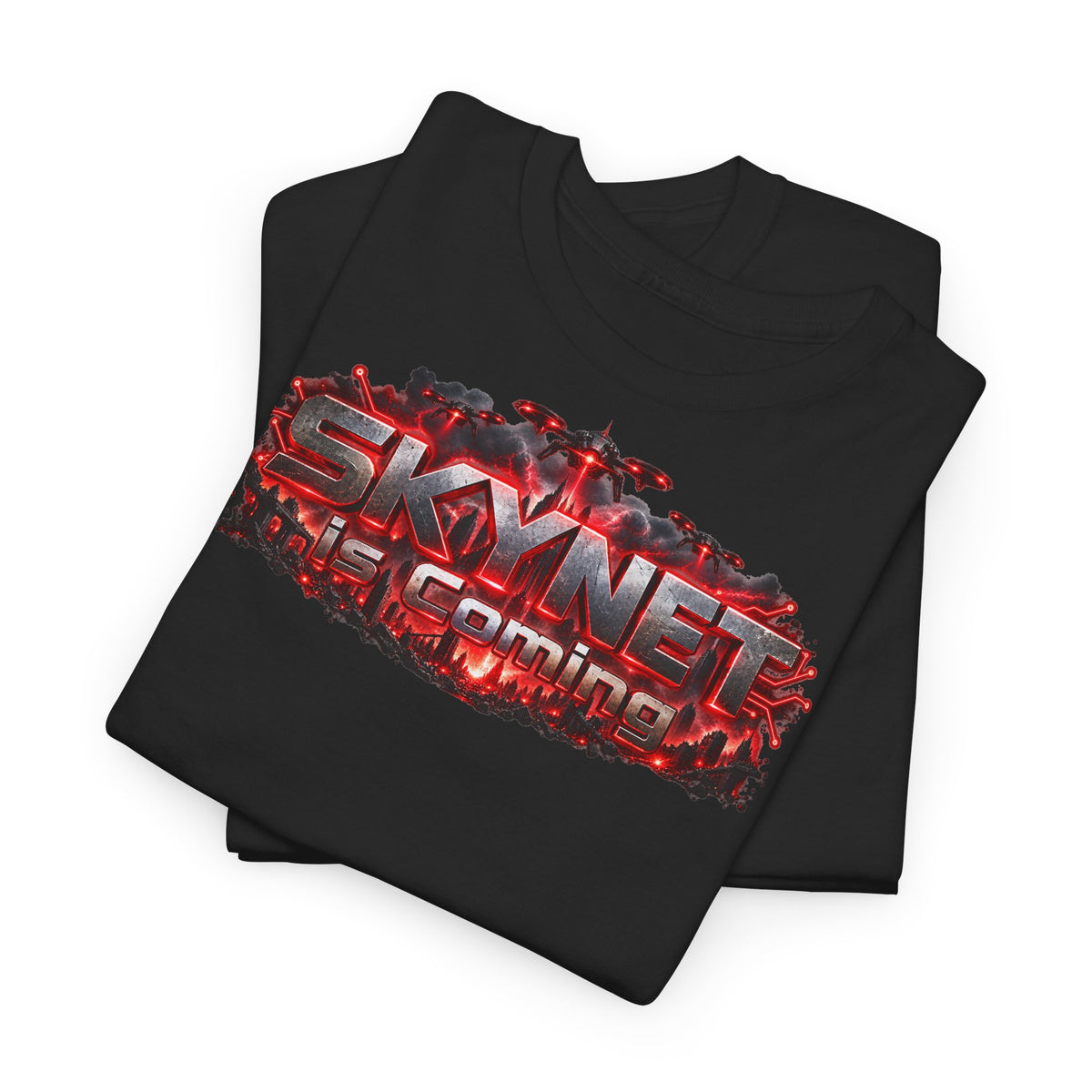 T-Shirt — 'Skynet Incoming / AI Will Destroy The World' Apocalyptic Graphic Tee