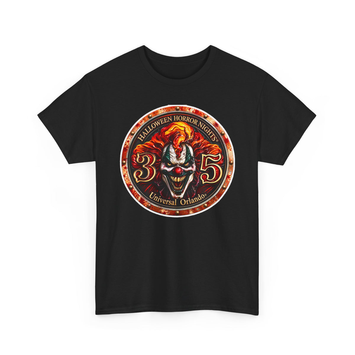 Halloween Horror Nights 35 Clown Inspired Cotton Tee — Universal Orlando Horror T‑Shirt