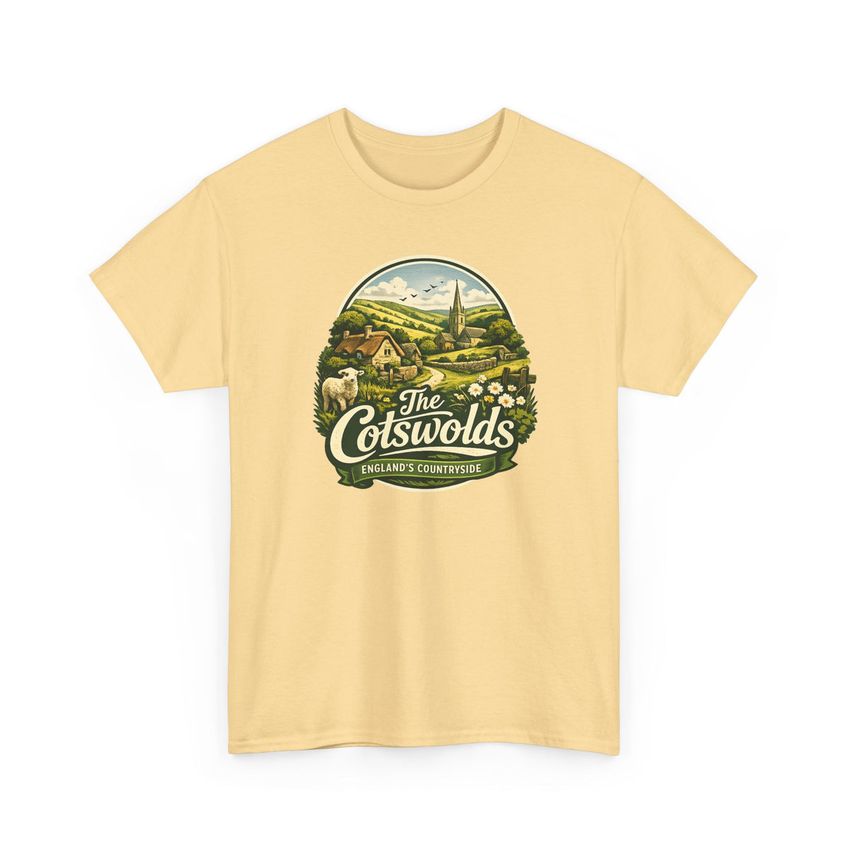 Cotswolds Vintage Landscape T‑Shirt — The Cotswolds Countryside Tee
