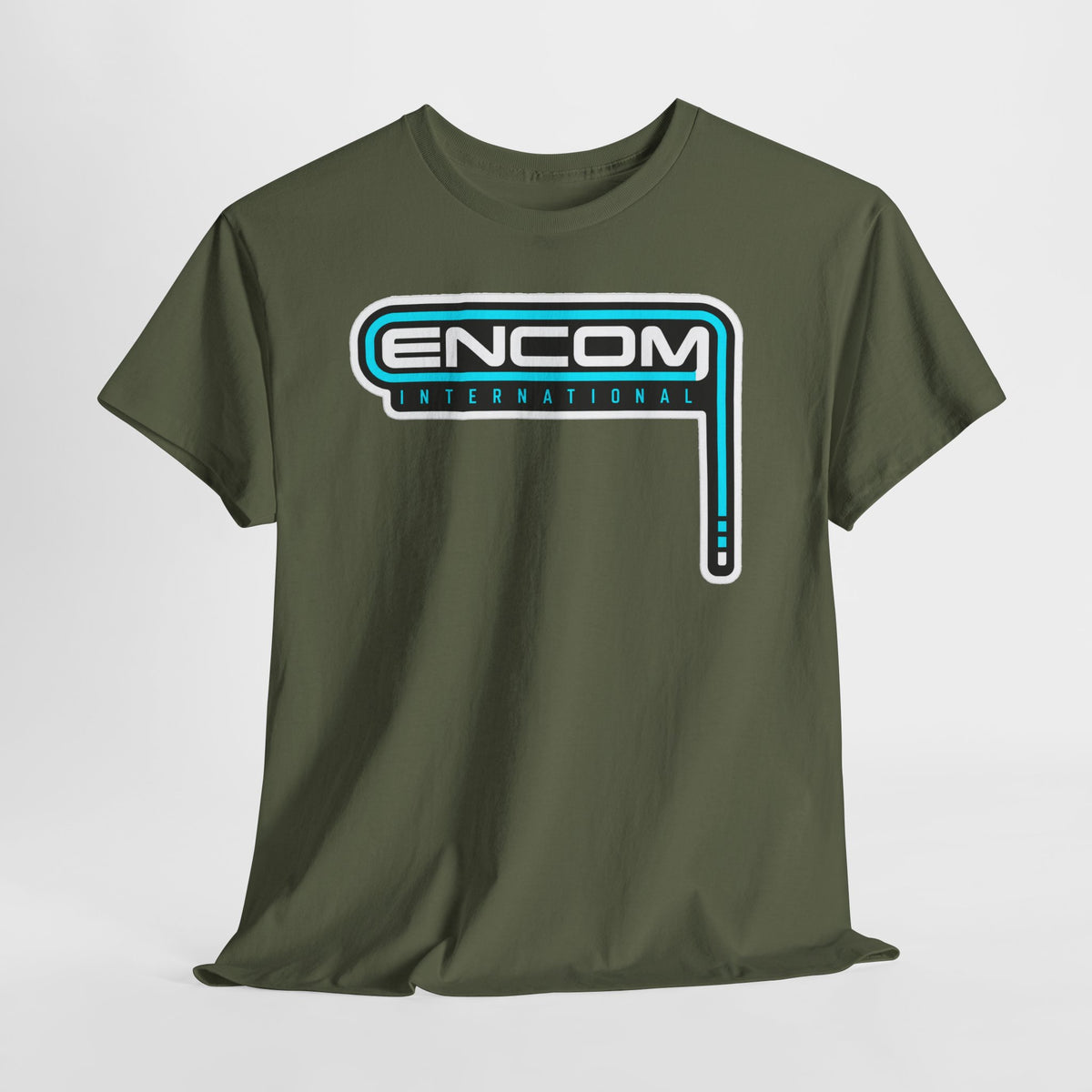 ENCOM International Logo Cotton T-Shirt — Retro Tech Gaming Tee
