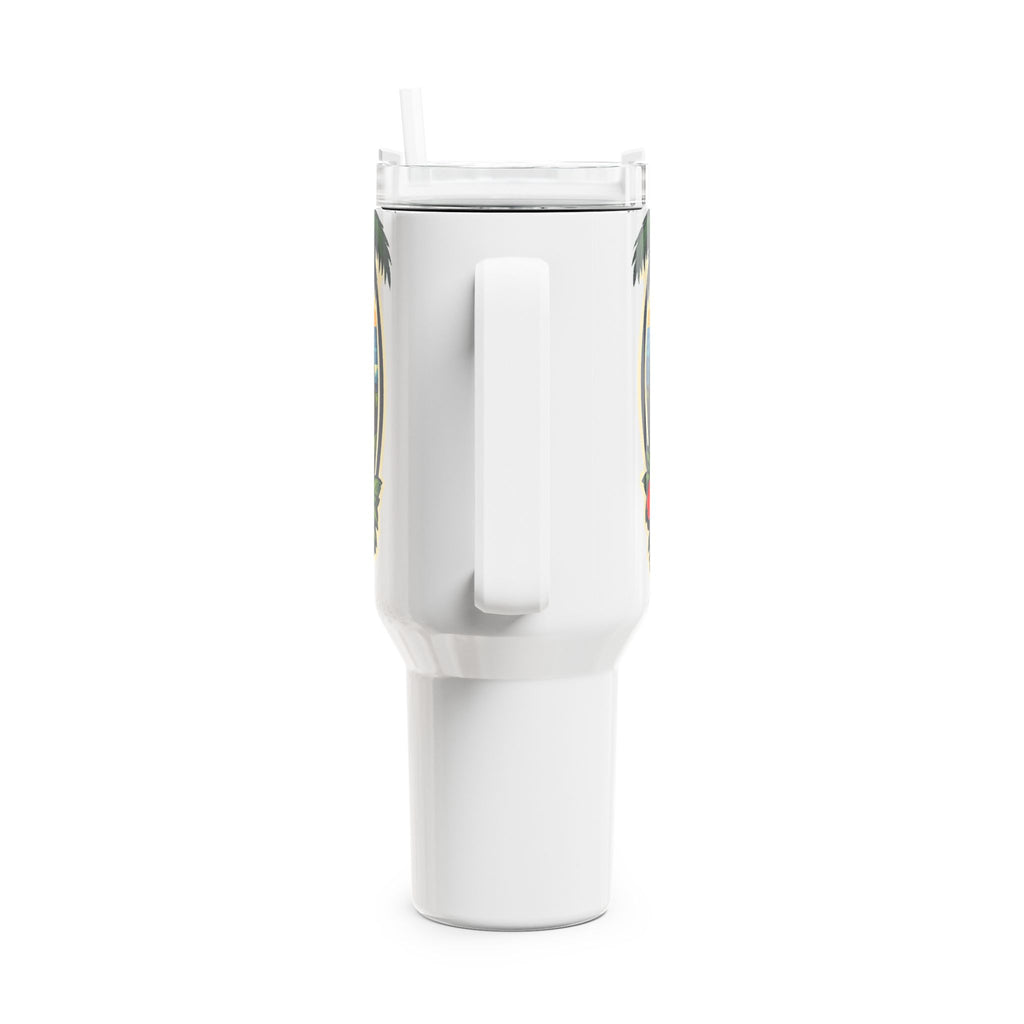 West Palm Beach 40oz Travel Tumbler — Tropical Sunset Palm Beach Cup