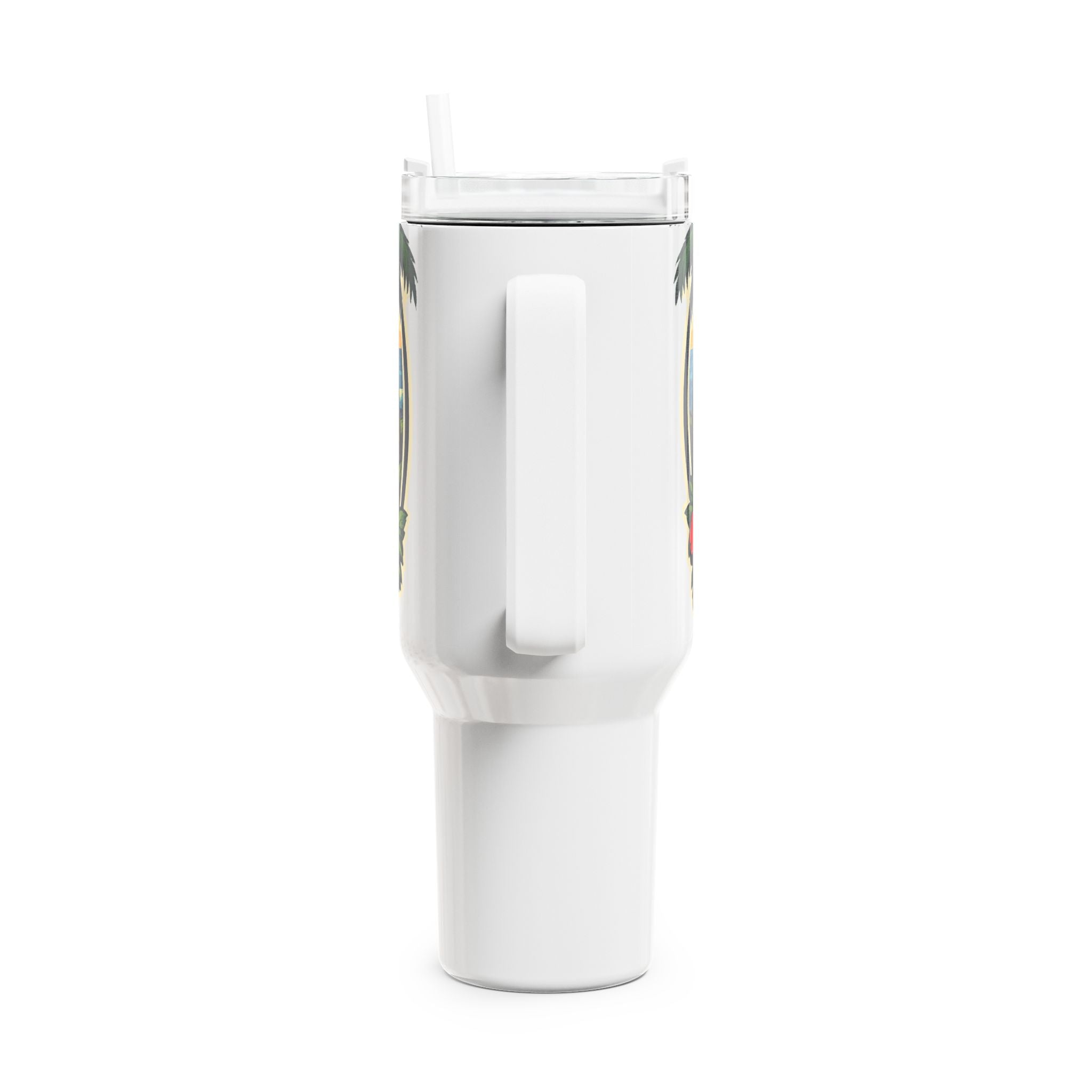 West Palm Beach 40oz Travel Tumbler — Tropical Sunset Palm Beach Cup